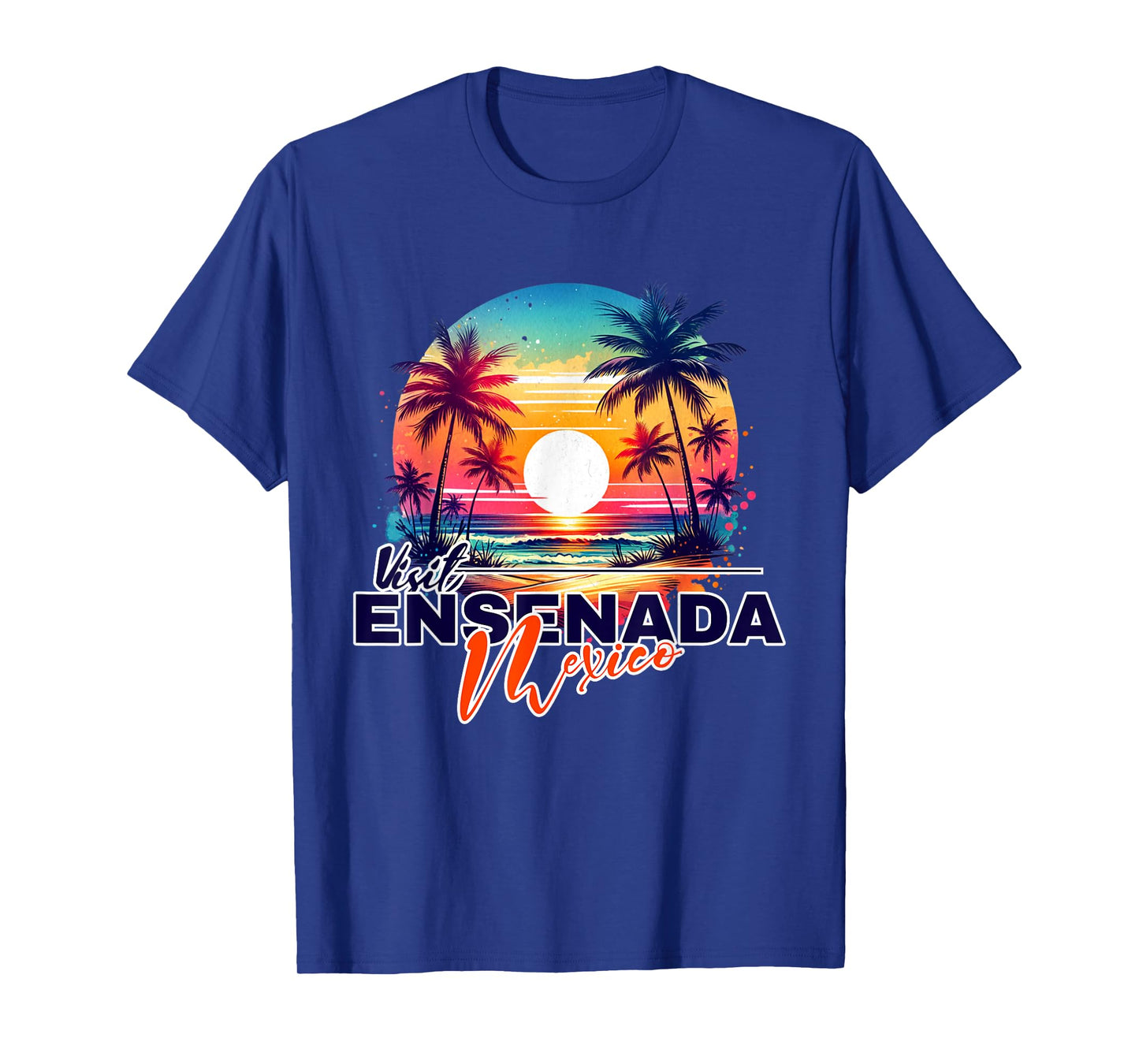 Ensenada Mexico Sunset Beach Palm Tree Souvenir T-Shirt