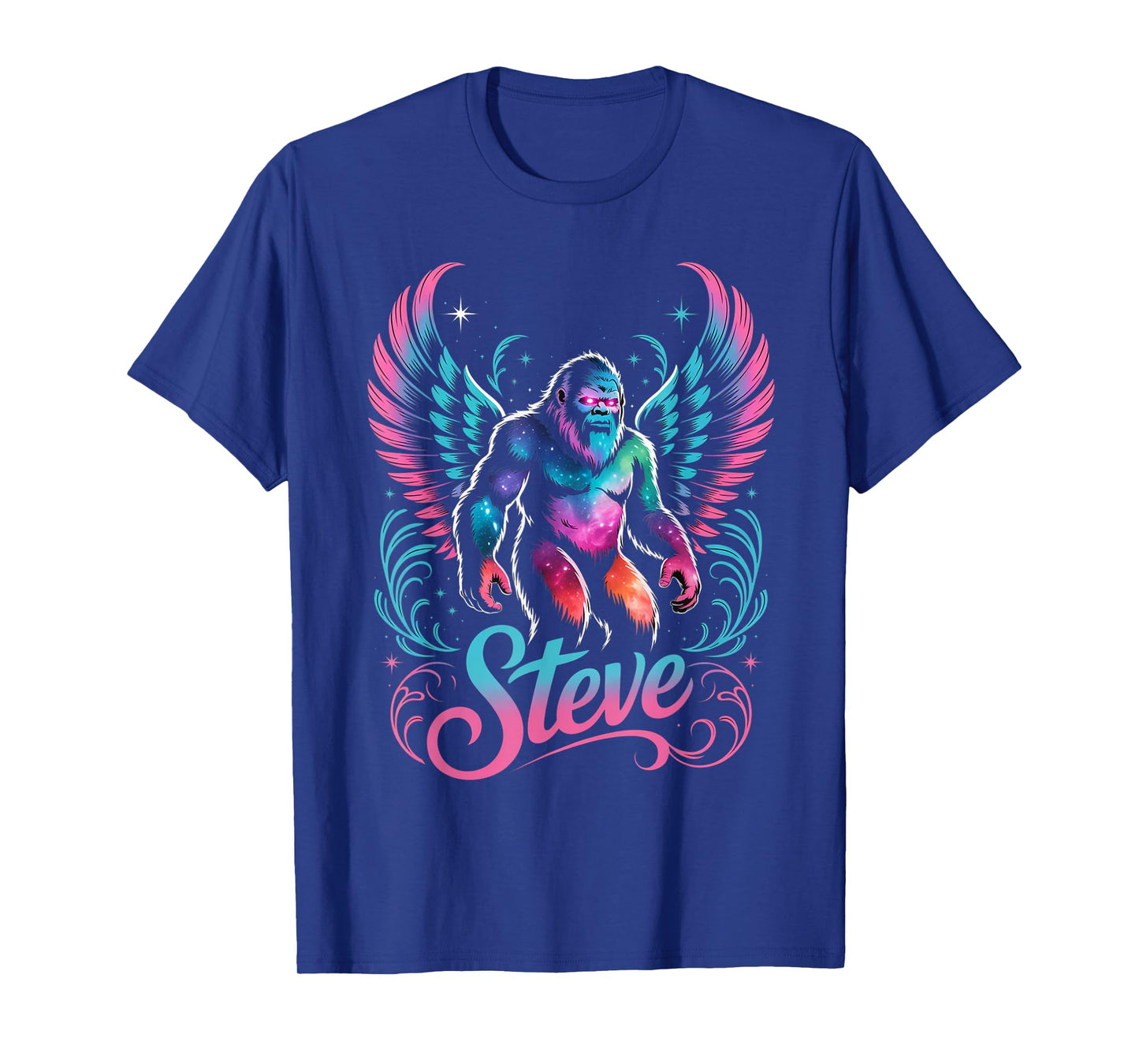 Guy Retro Steve First Name Personalized Groovy 80's Bigfoot T-Shirt