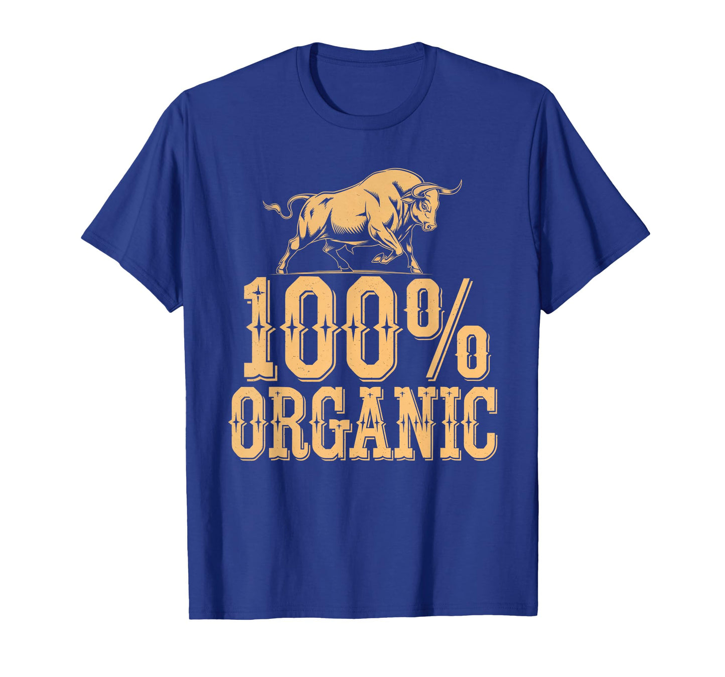 100 Percent Organic Bull Ranch Western Cowboy Graphic T-Shirt