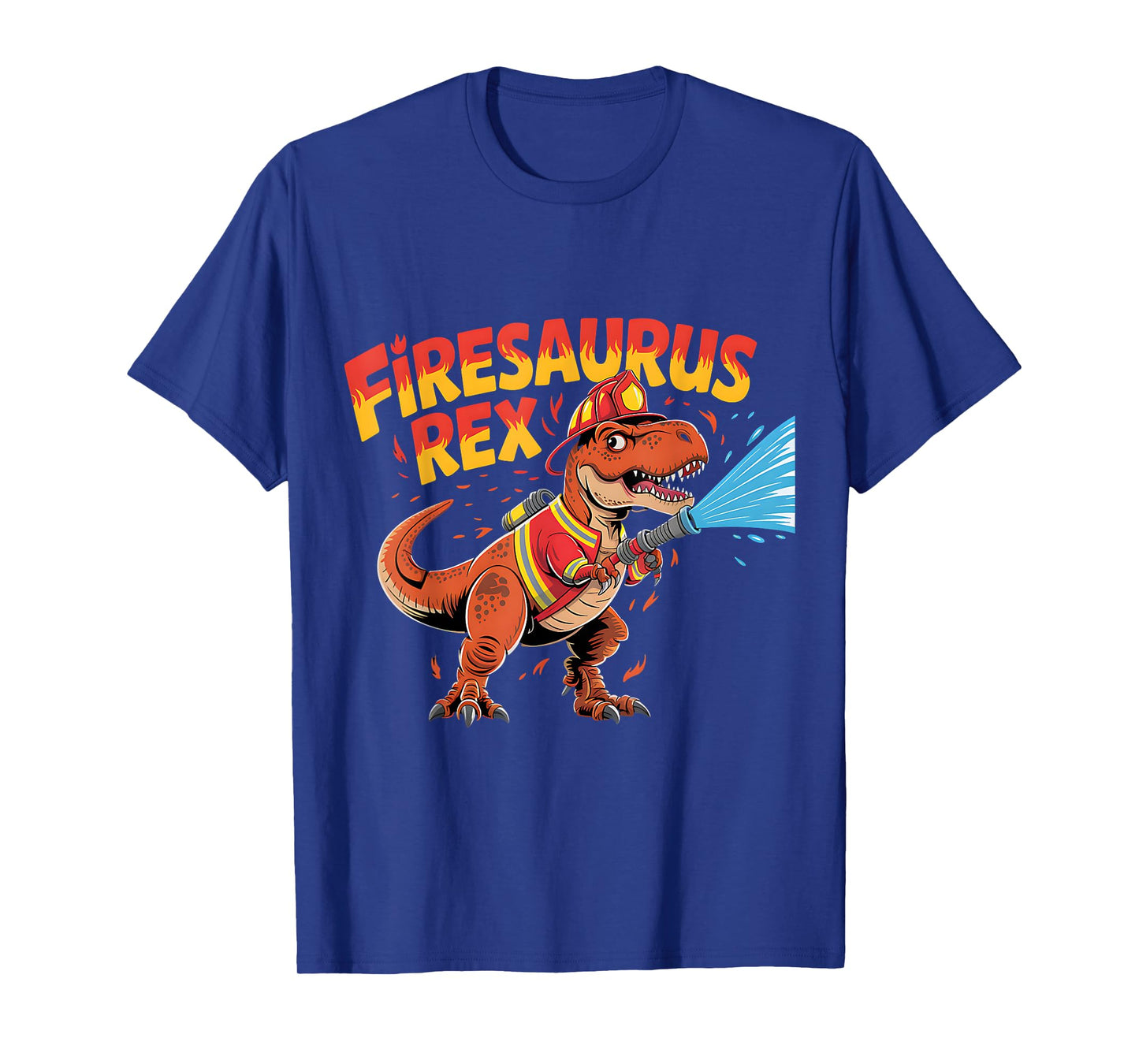 Firesaurus Rex Kids Toddler Rescue Team Firefighter T-Shirt