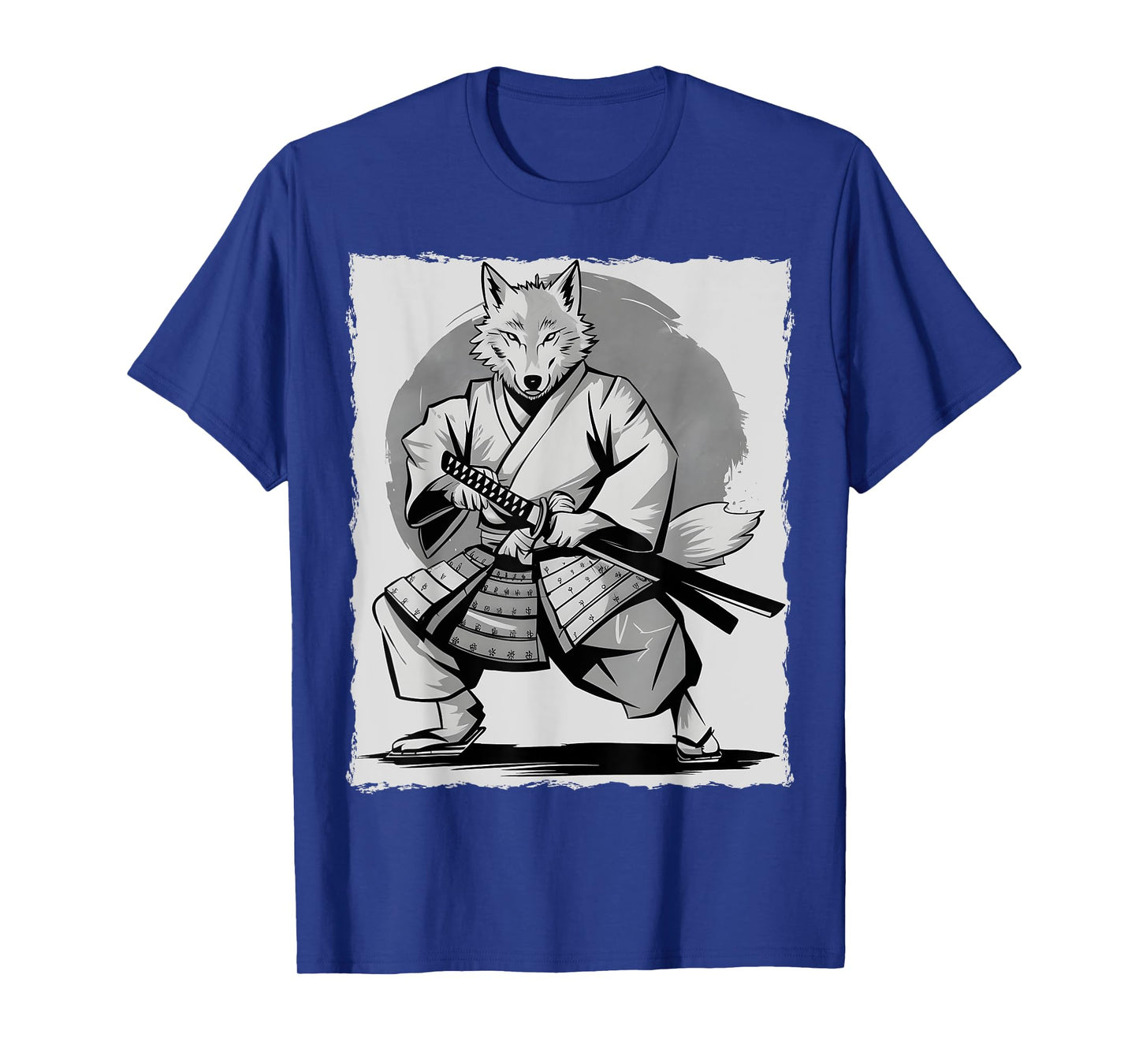 Japanese Samurai Wolf Wildlife Animal Ukiyo-e Warrior Wolf T-Shirt