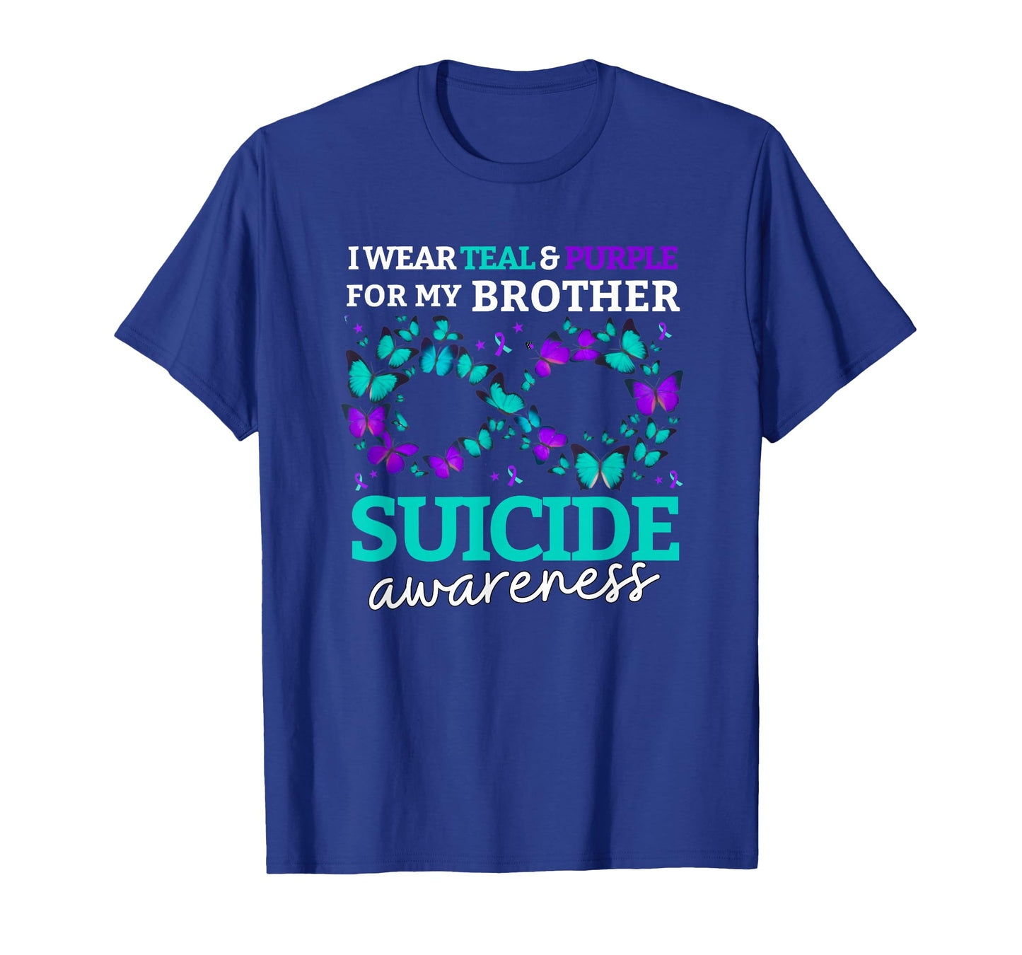 I Wear Purple and Teal for My Brother Suicide Prevention T-Shirt