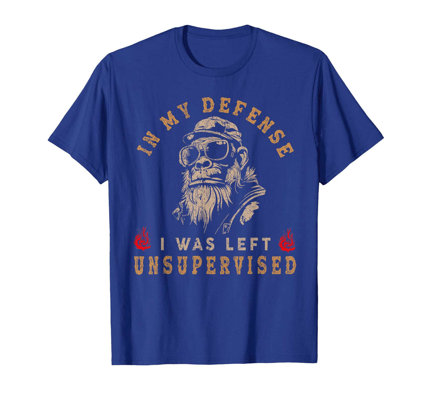 Funny Monkey In My Defense I Was Left Unsupervised T-Shirt