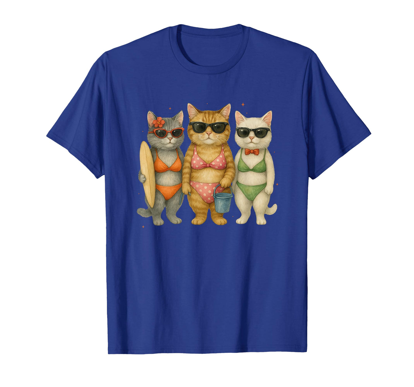 Cats In Sunglasses Beach Adventure T-Shirt