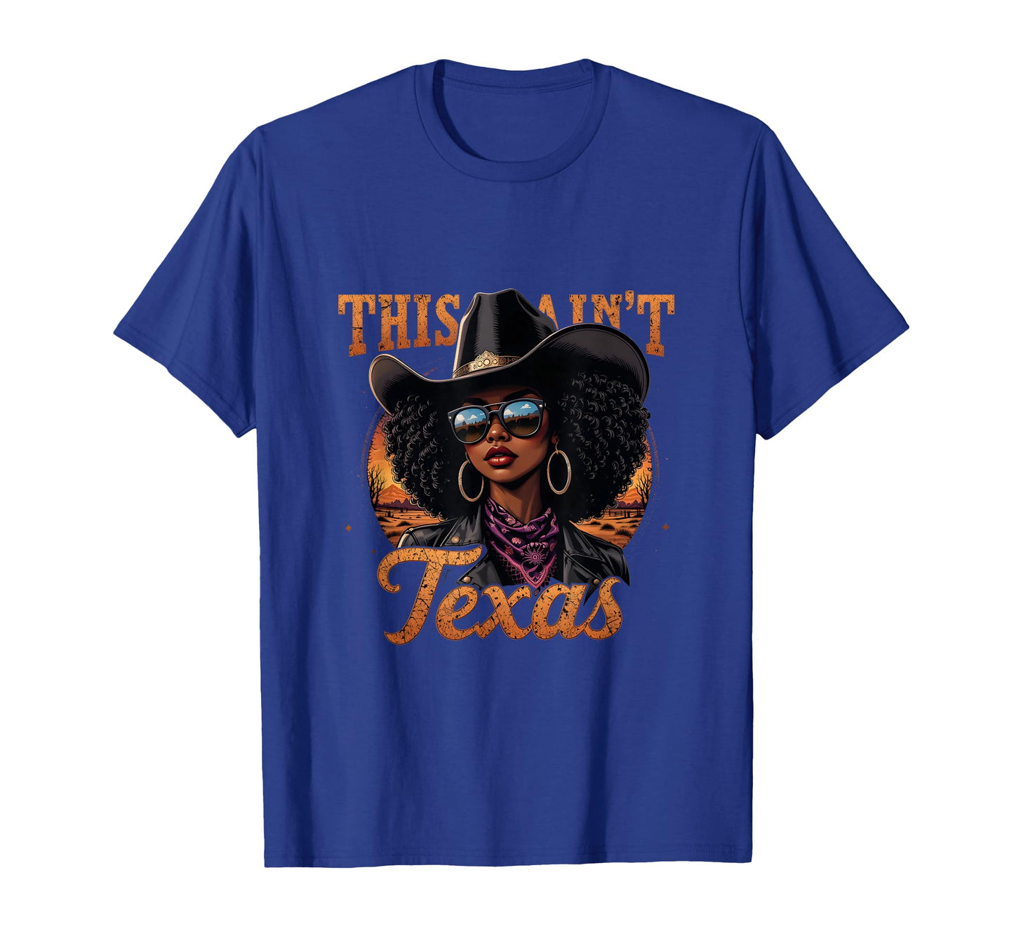 Melanin This Ainβt Texas African American Cowgirl T-Shirt
