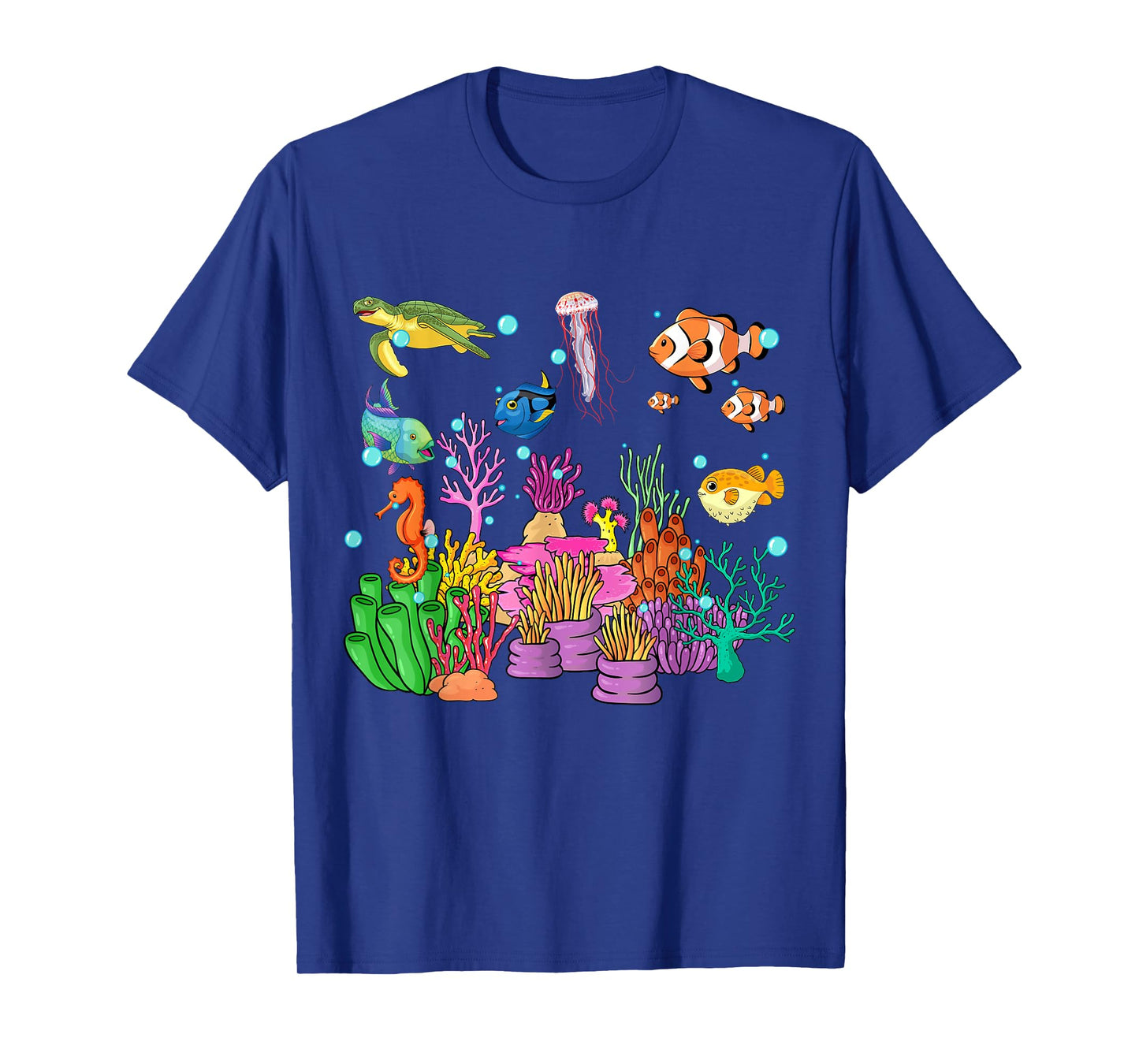 Coral reef with colorful tropical Fish, Marine Life T-Shirt