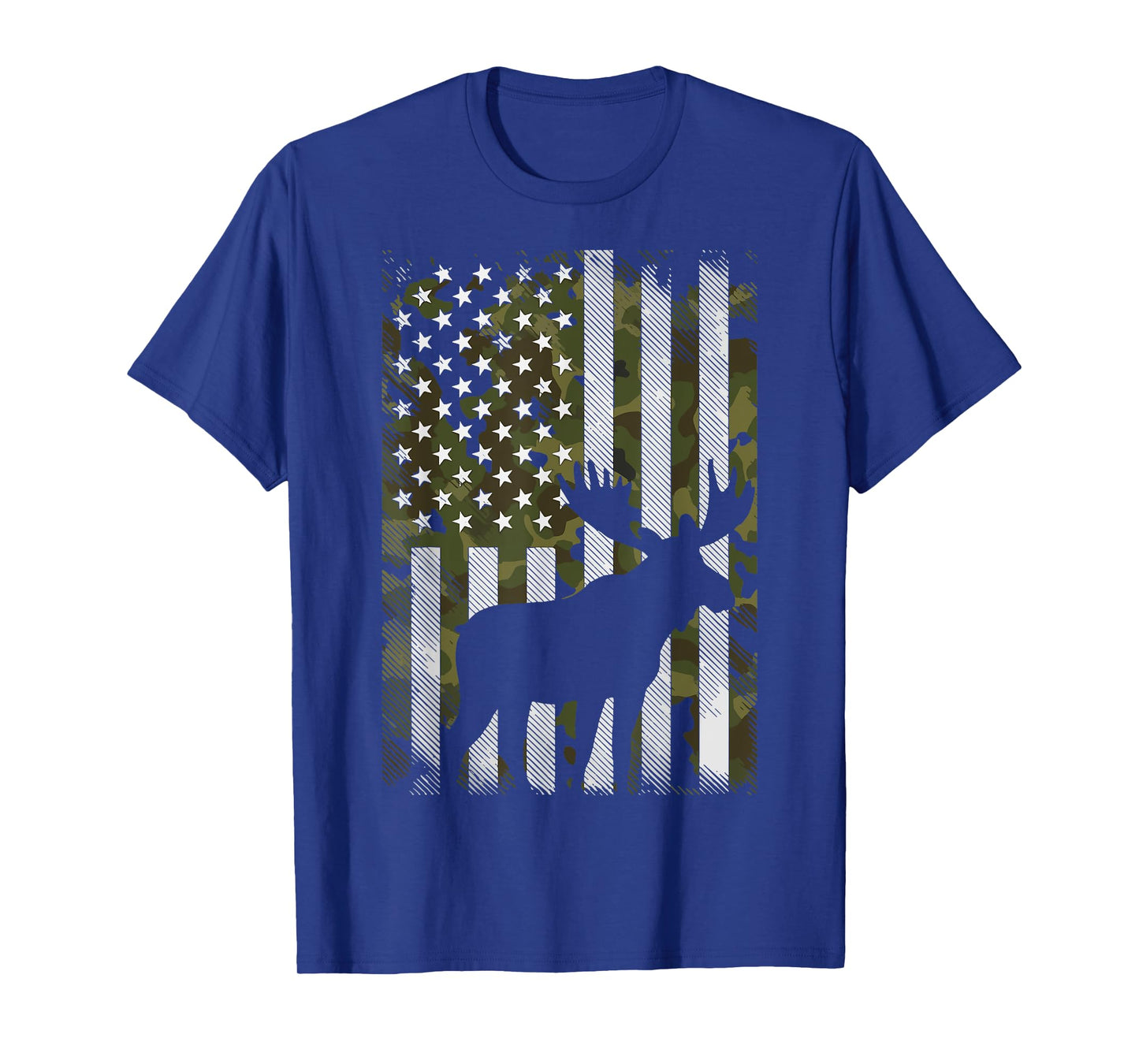Moose USA Flag Alaska Wildlife T-Shirt