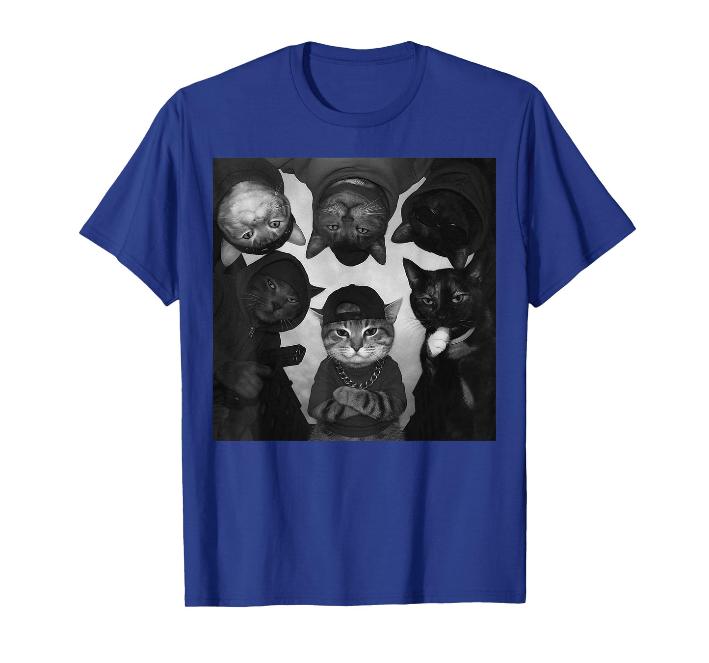Funny Cat Meme Vintage Thug Gang T-Shirt