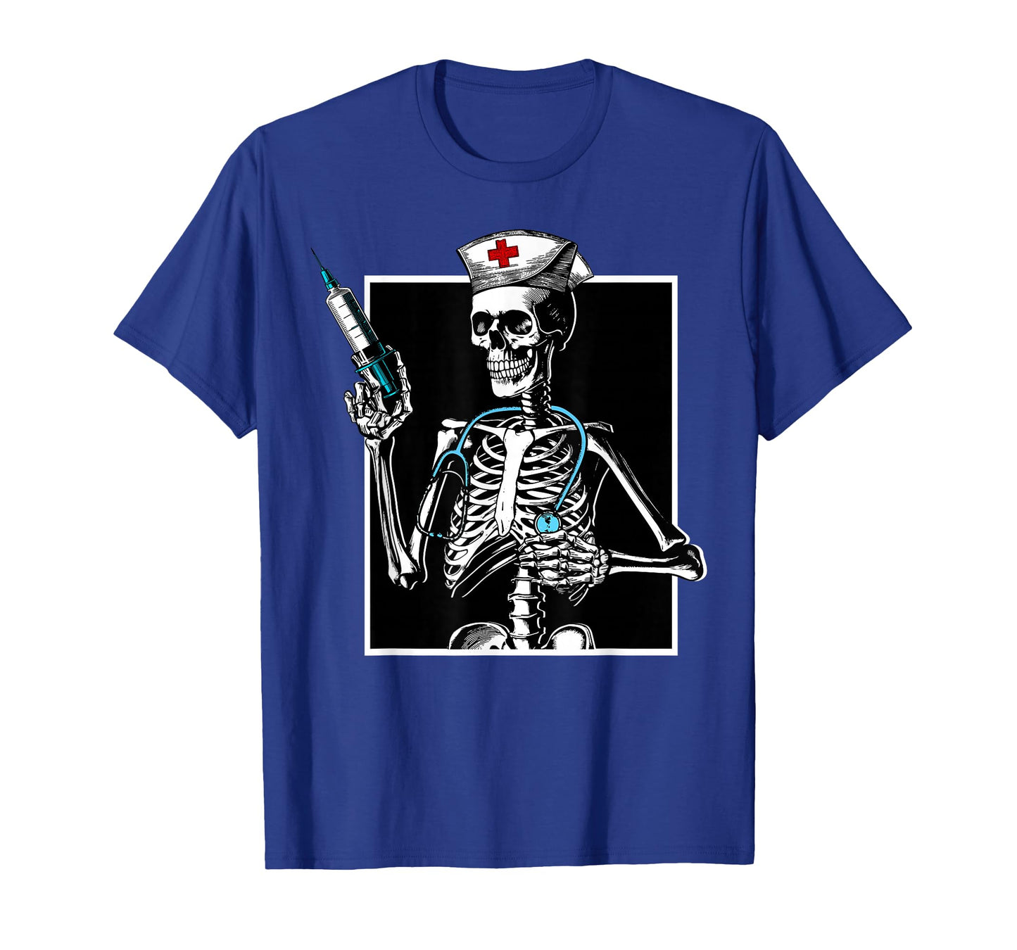 Halloween Skeleton ER Nurse Funny Nursing Student Spooky RN T-Shirt