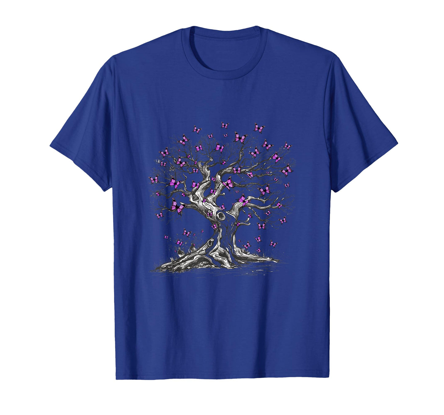 Animal Purple Butterflies Tree Nature Purple Butterfly T-Shirt