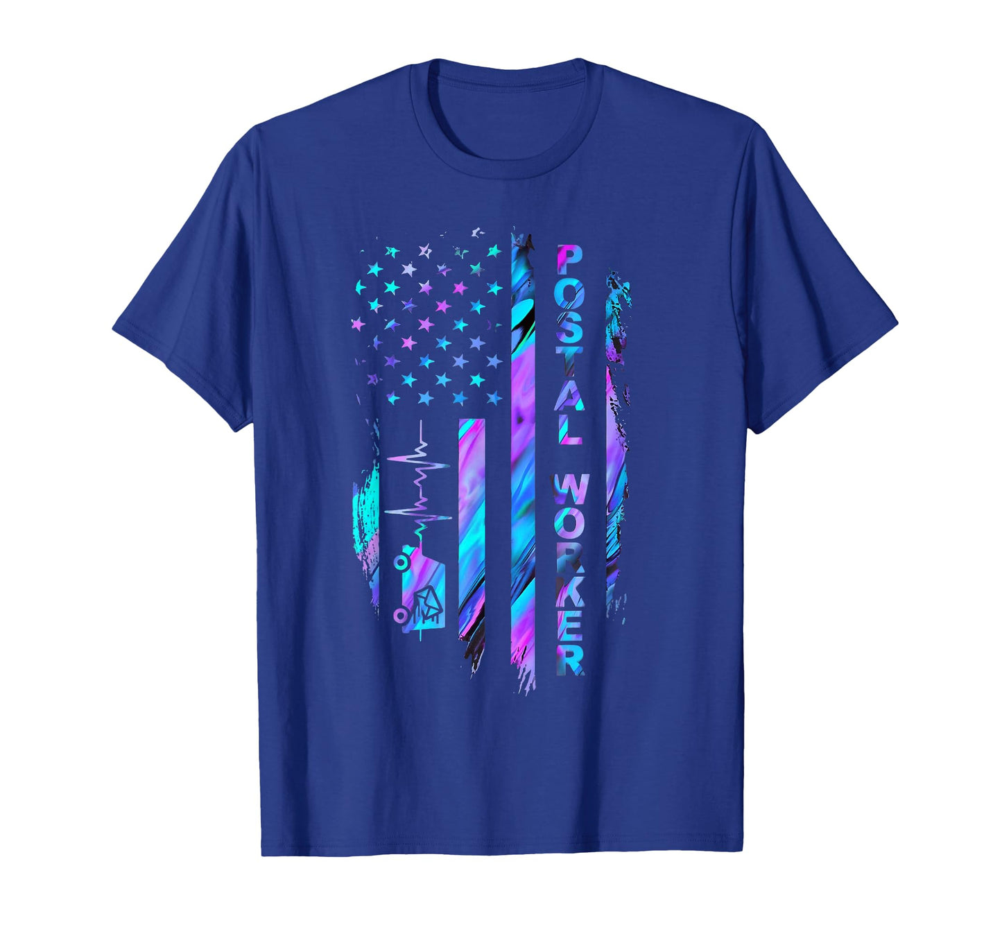 Postal Worker Tie Dye Proud Mail Carrier Mail Lady Patriotic T-Shirt