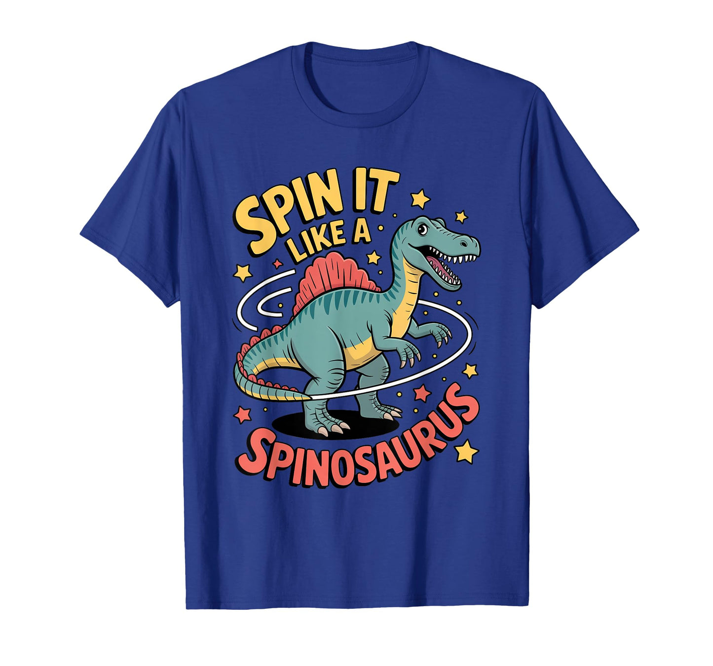 Spin It Like A Spinosaurus Jurassic Era Dino Design T-Shirt