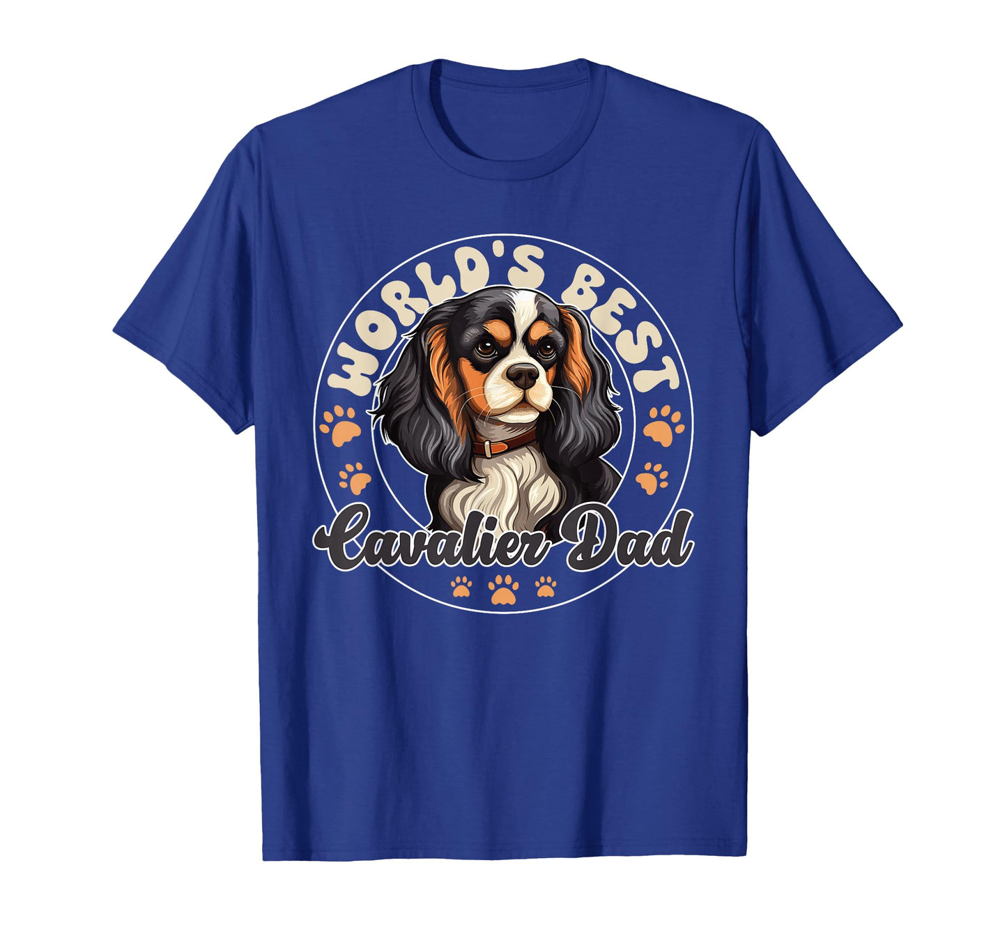 Cavalier King Charles Spaniel Dog World's Best Cavalier dad T-Shirt