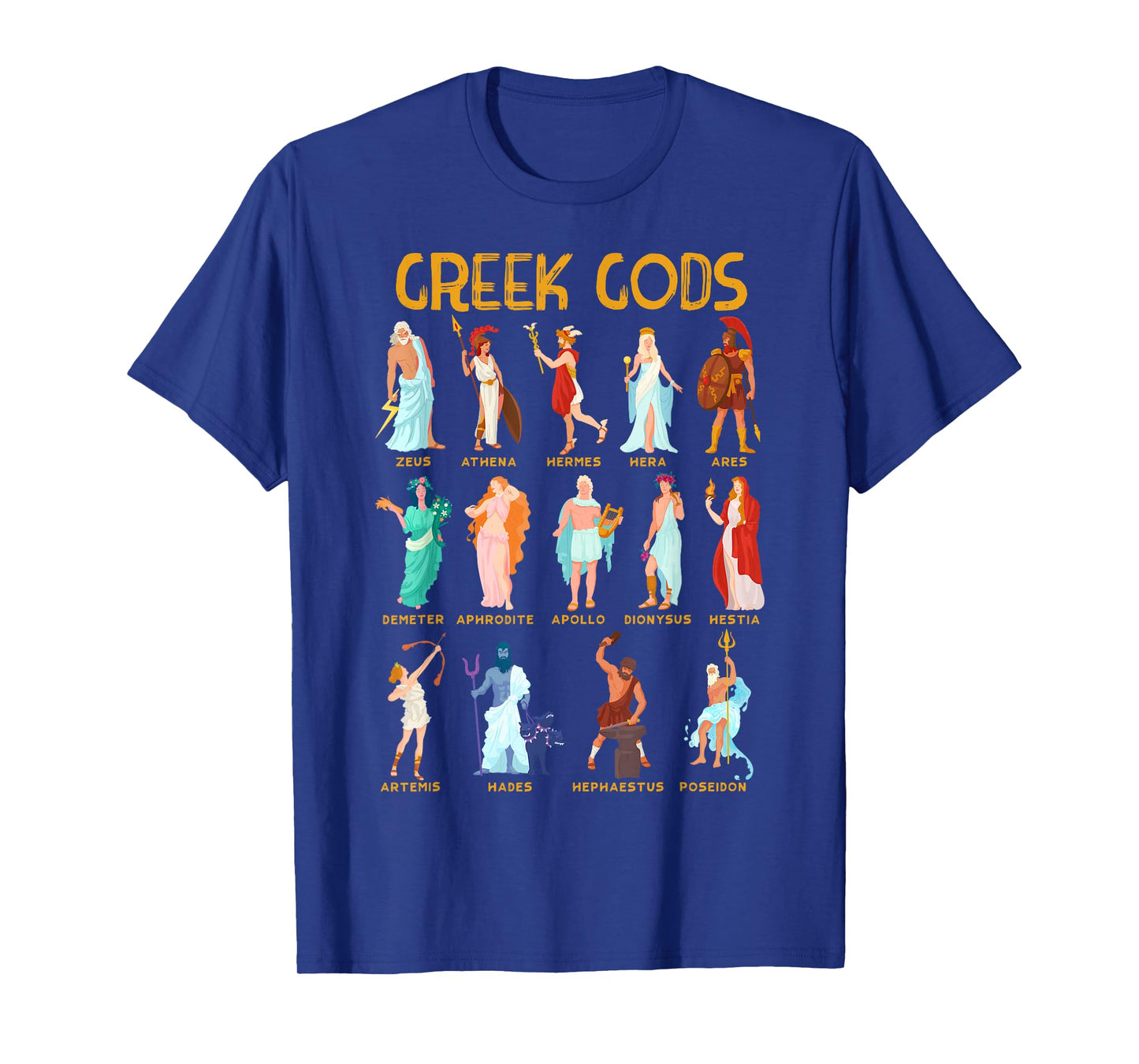 Olympians Ancient Greek Gods Greek Life Greek Mythologist T-Shirt