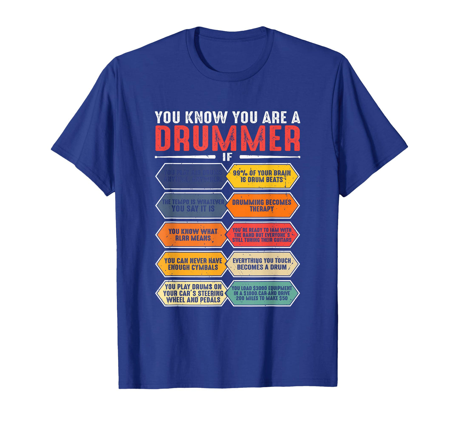 Drummer Drumming Lover Drum Player Percussion Percussionist T-Shirt