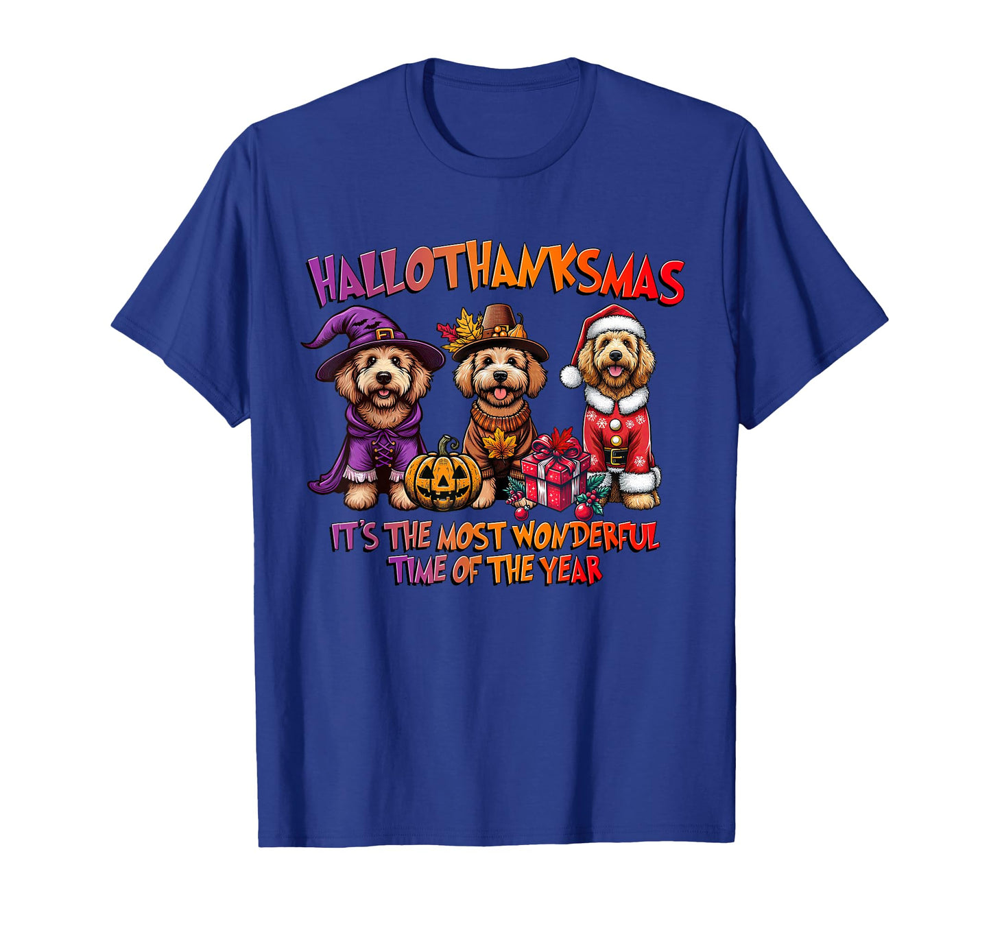 Labradoodle Halloween Thanksgiving Christmas Men Women Kid T-Shirt