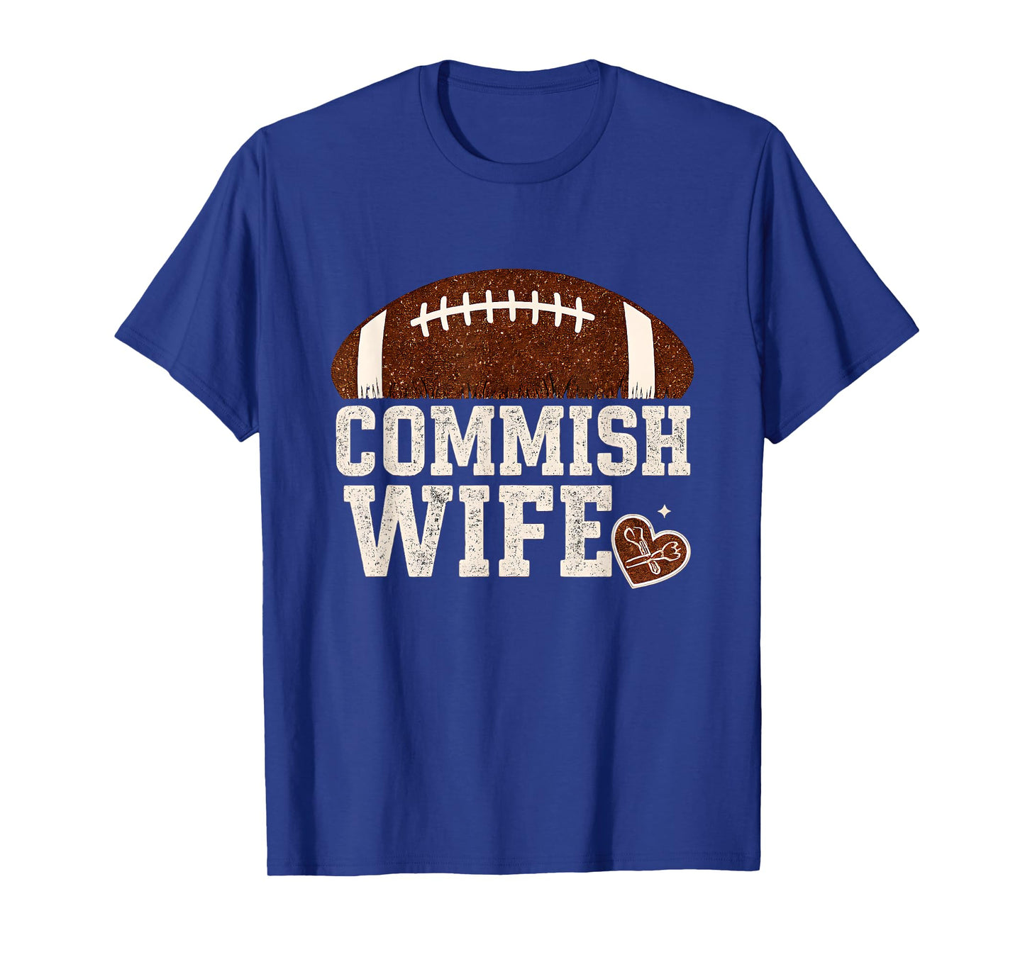 Funny Commish Wife Fantasy Football Cute League Commissioner T-Shirt