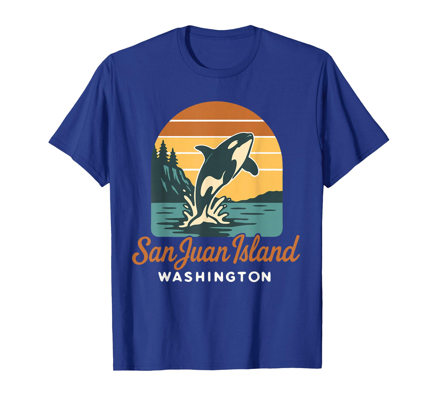 San Juan Island Washington Orca Sunset T-Shirt