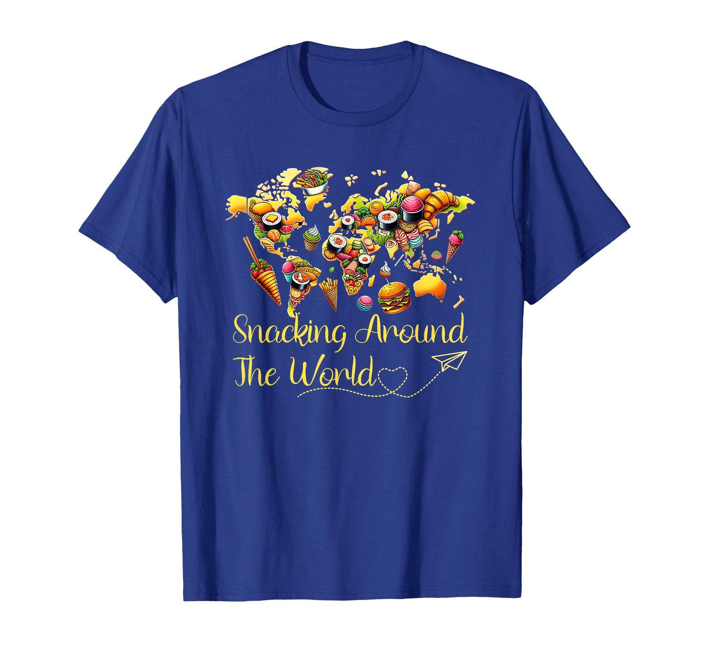 Snacking Around The World Funny Global Food T-Shirt