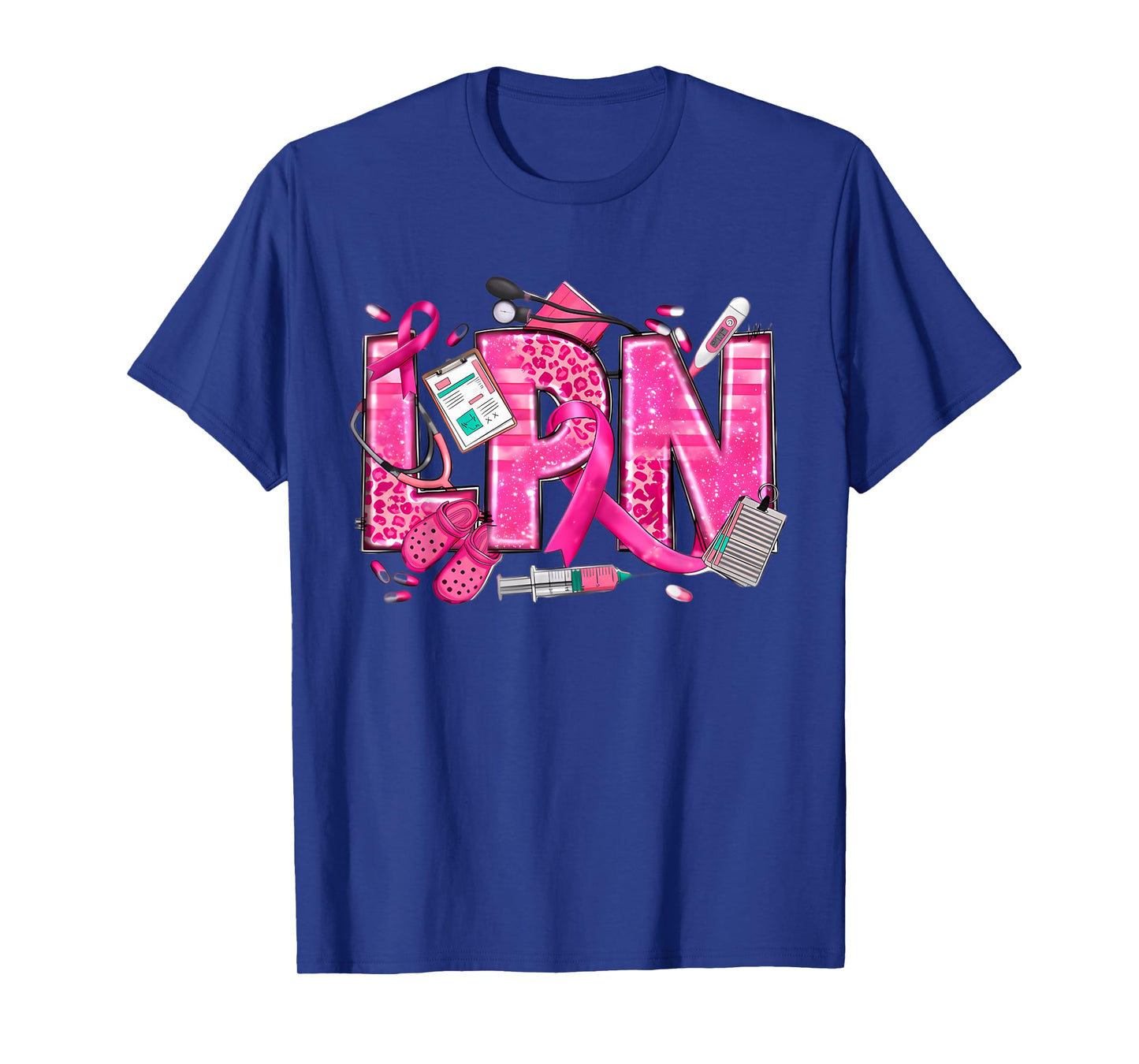Nurse Breast Cancer Awareness Pink Ribbon Nursing Lpn Life T-Shirt