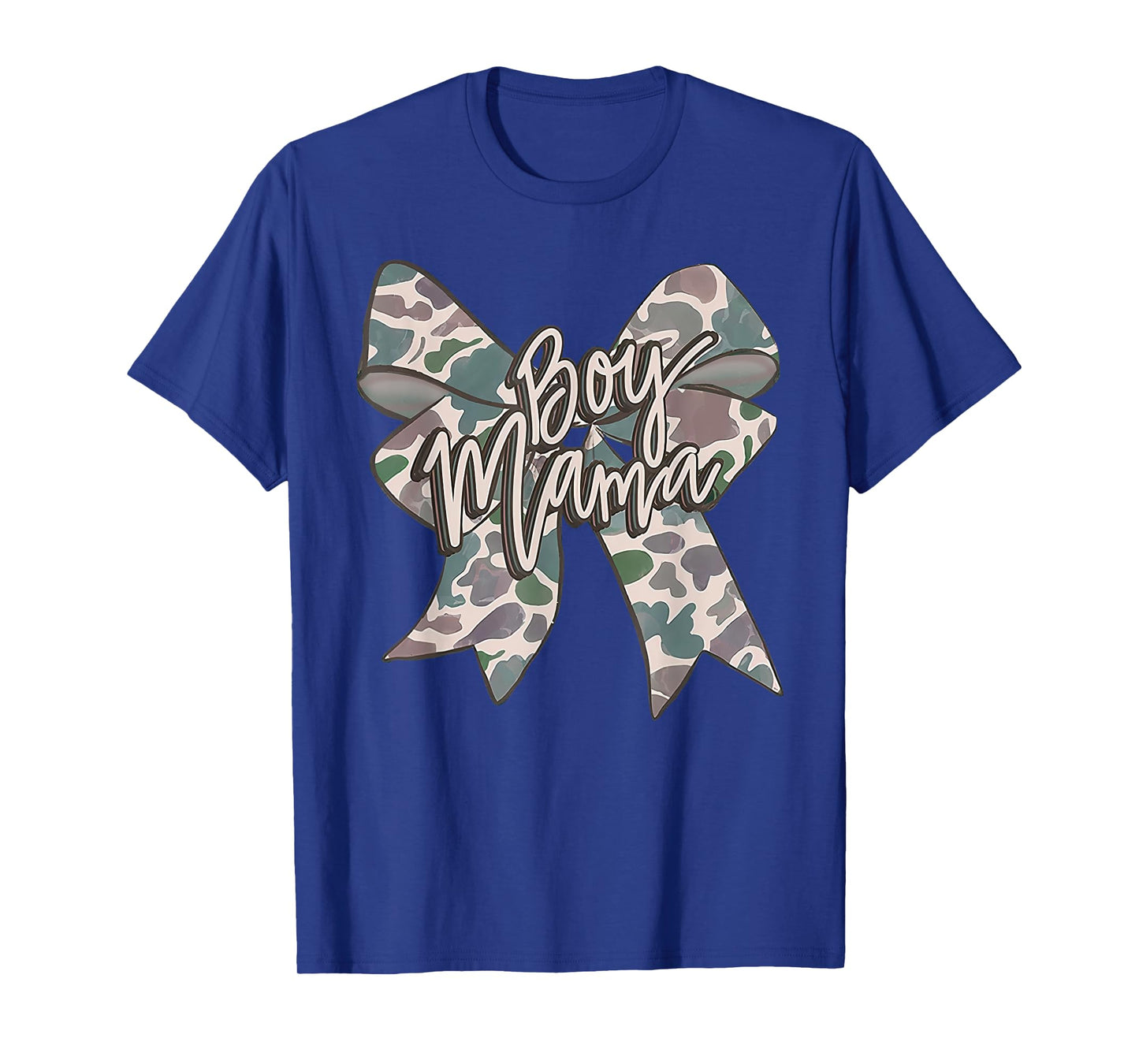 Boy Mama Camo Coquette Bow Camouflage Mothers Day T-Shirt