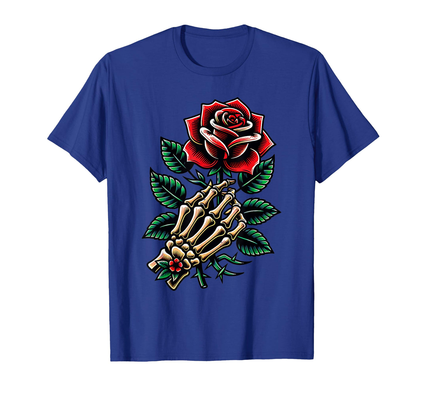 Skeleton Hand Rose Graphic T-Shirt