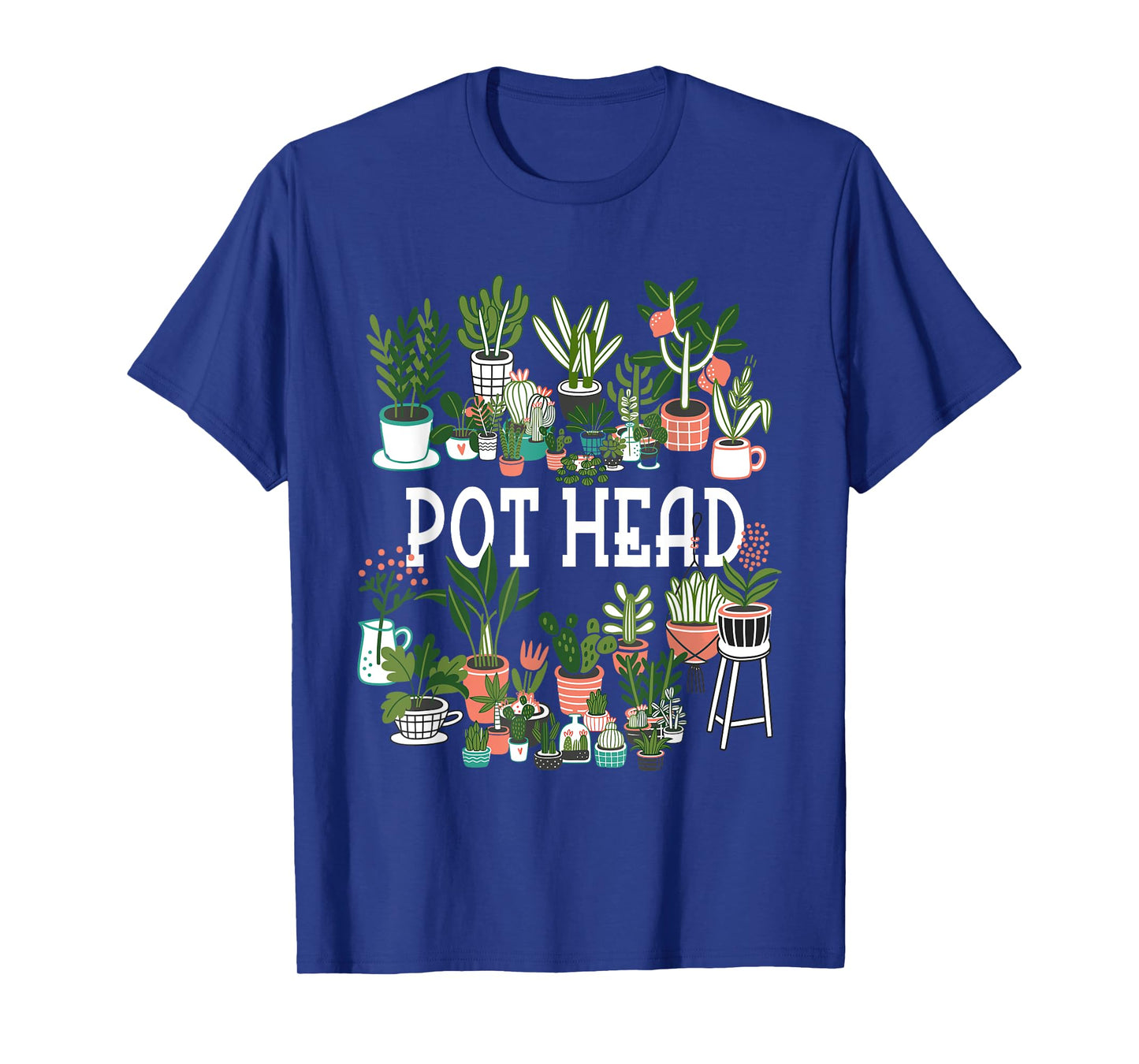 Funny Pot Plant Head Gardening Gardener Graphic Women Men T-Shirt