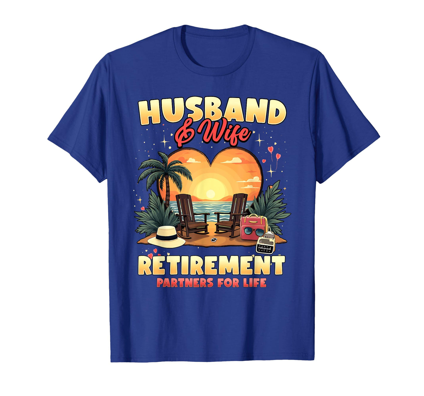 Husband and Wife Retirement Partners Couples Matching T-Shirt