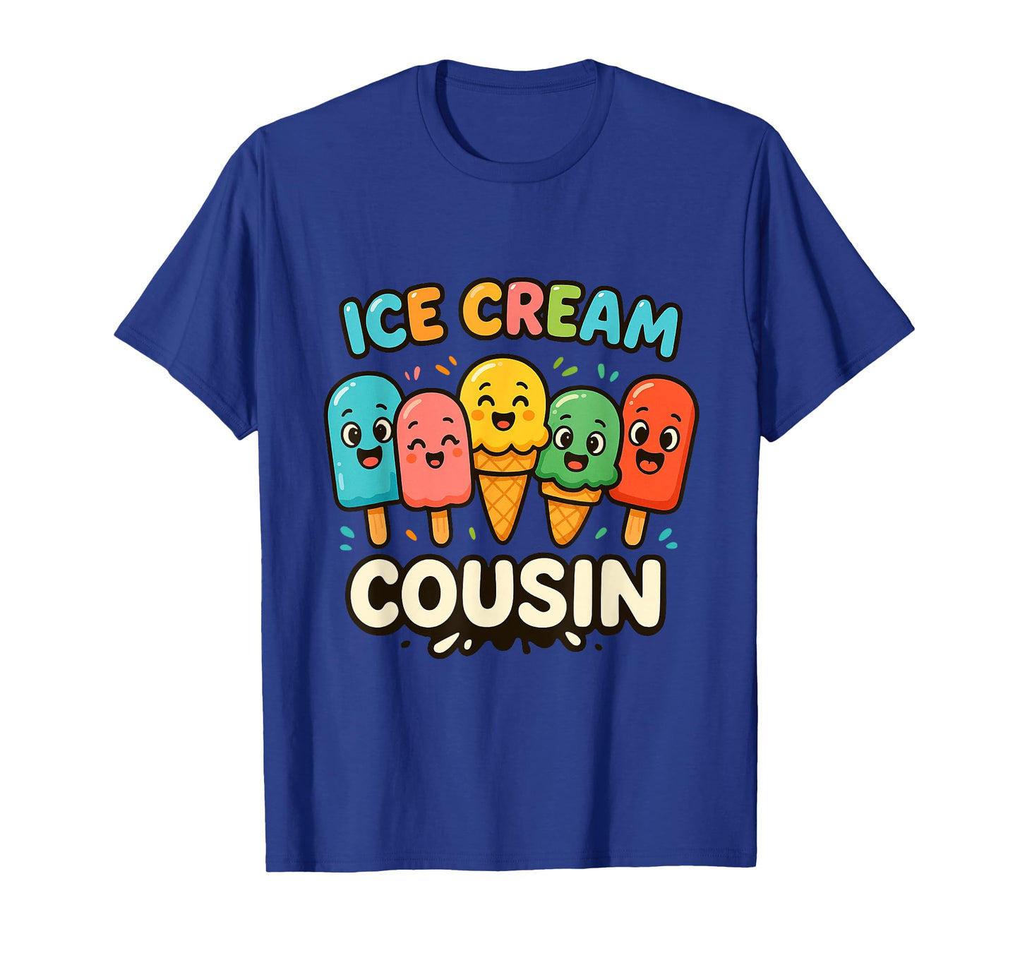 Ice Cream Cousin Ice Cream Cone Colorful Boy Girl Lover Kids T-Shirt