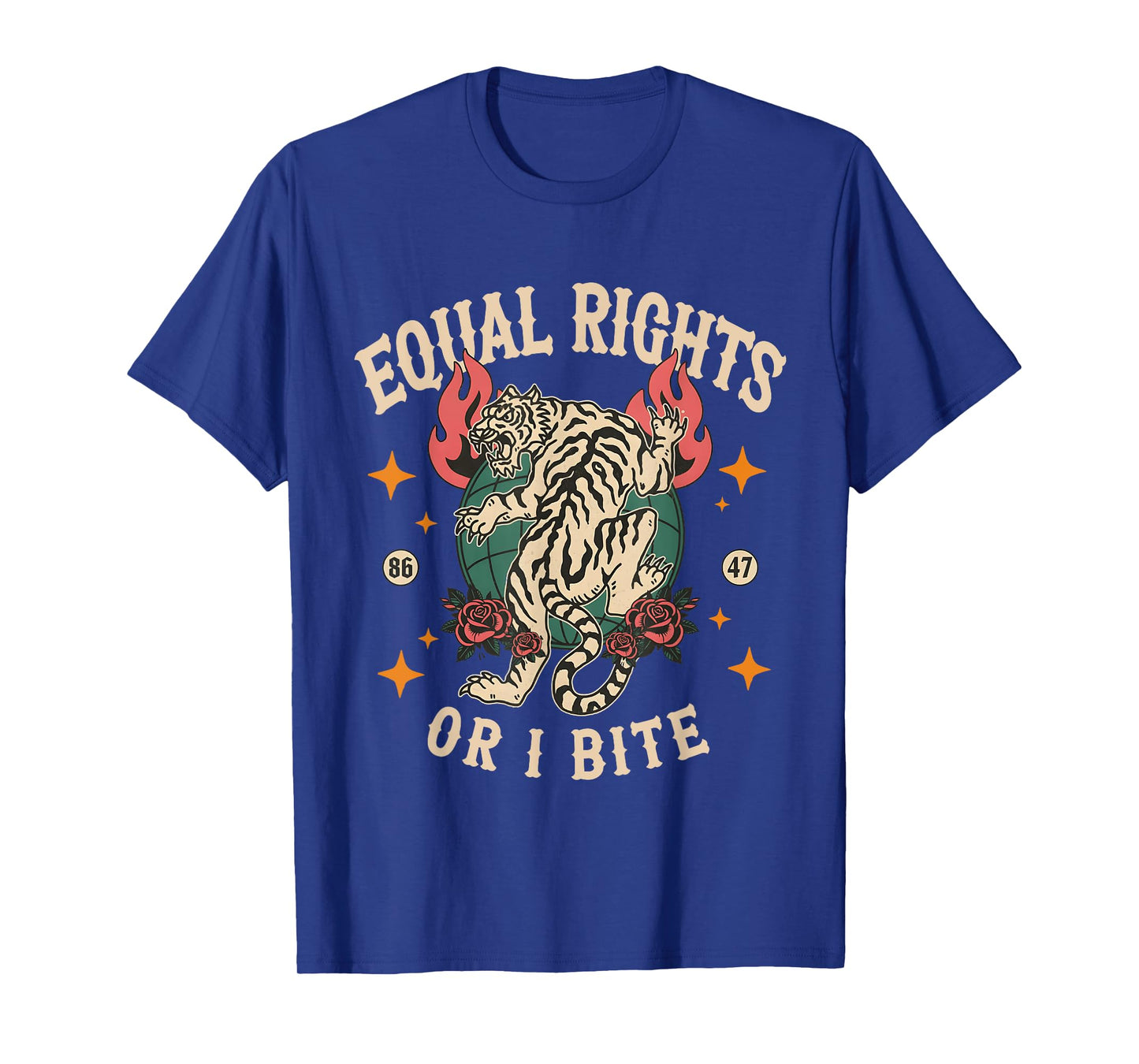 Equal Rights Or I Bite Tiger Equality Women Feminist T-Shirt