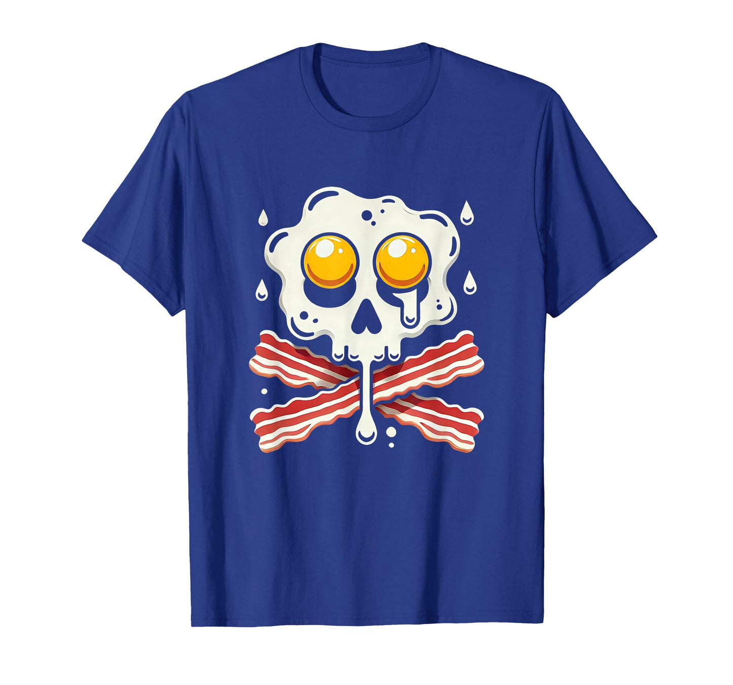 Egg Bacon Skull And Crossbones Food Art T-Shirt
