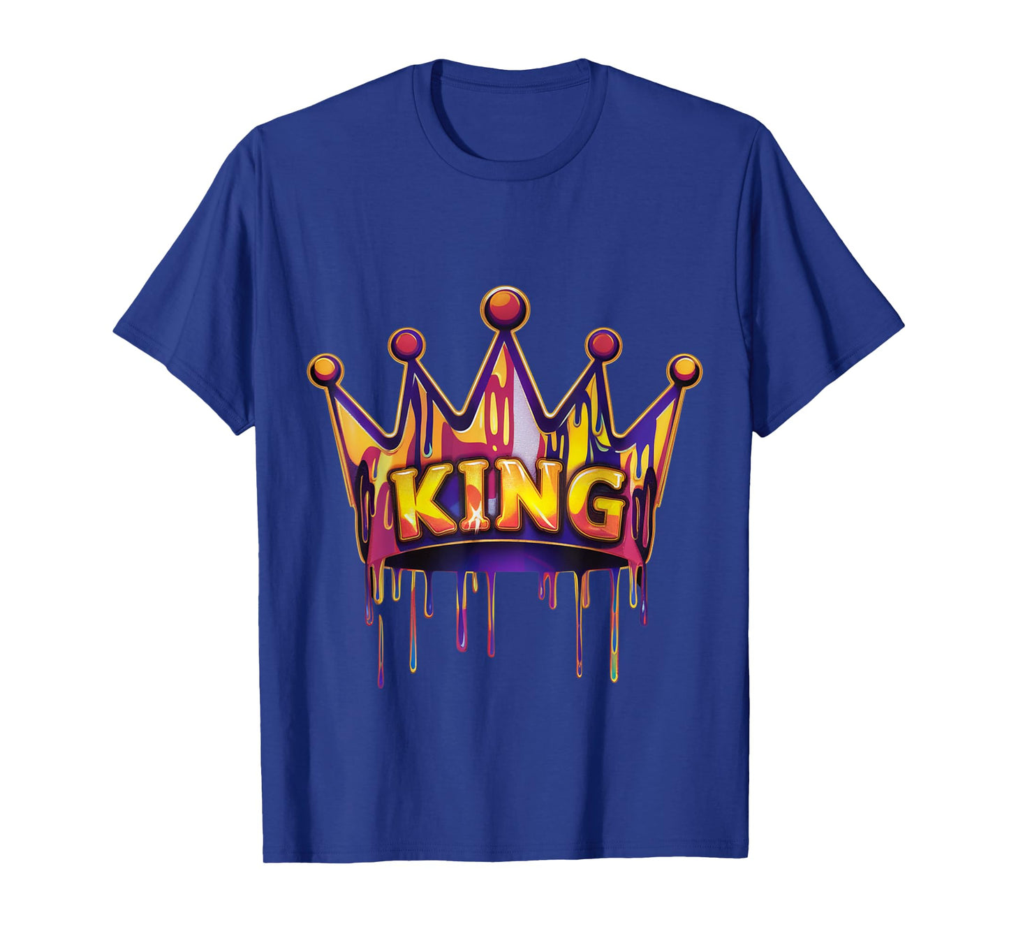 Vibrant Crown King Party Graphic For Men Boys T-Shirt