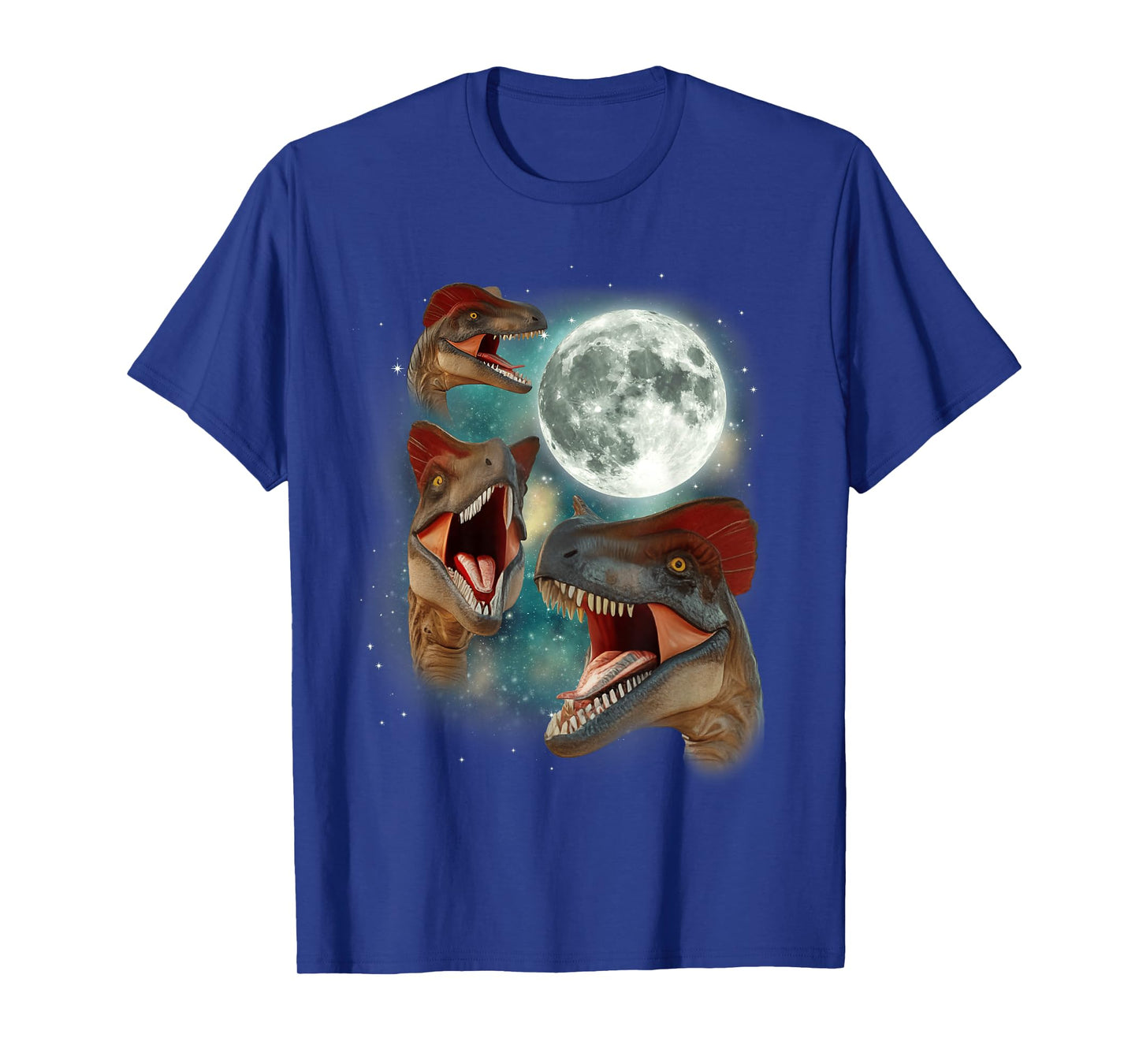 Three Dilophosaurus Moon | 3 Dinosaur Prehistoric Roar Dino T-Shirt