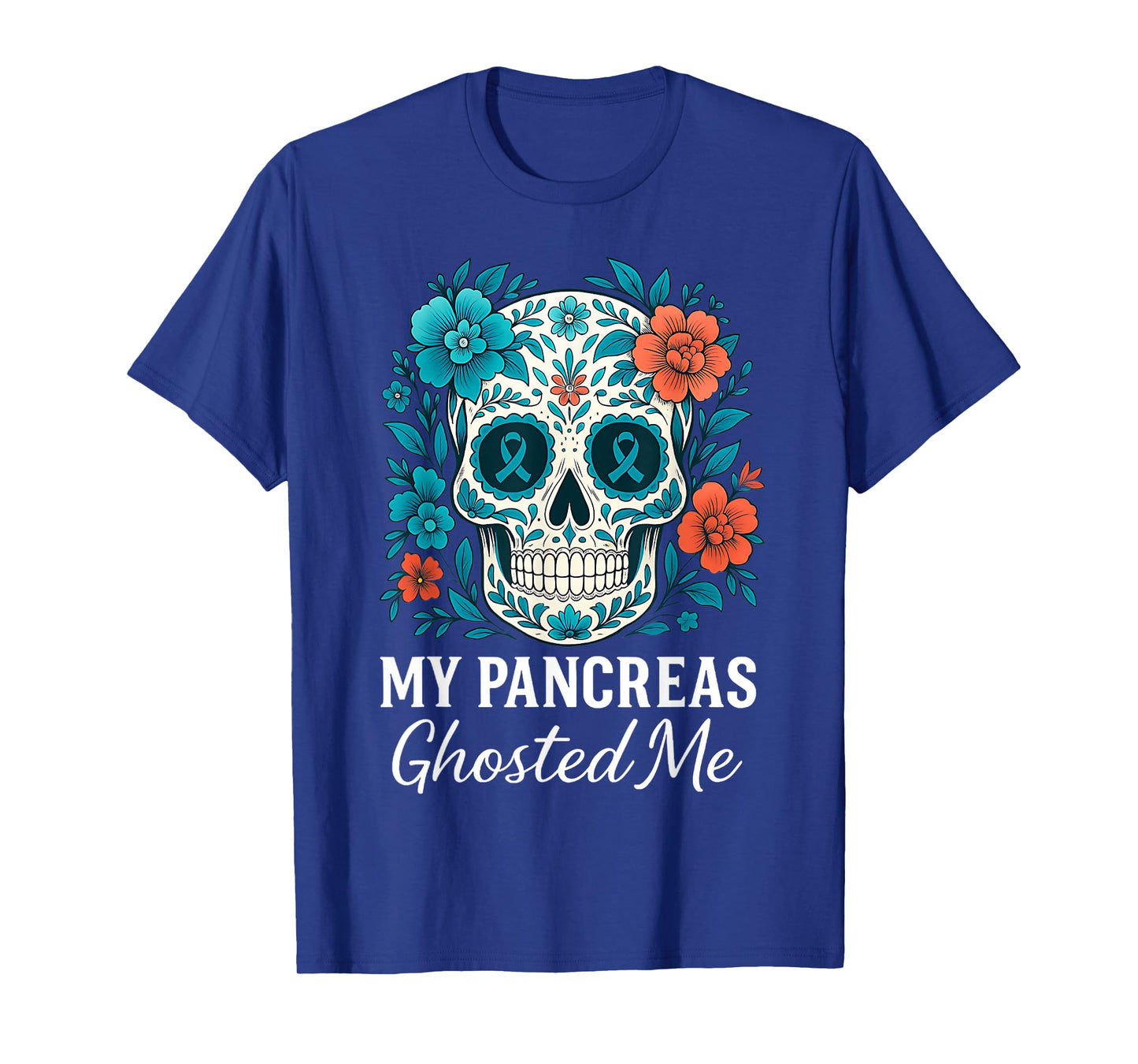 Funny Halloween Diabetes Awareness My Pancreas Ghosted Me T-Shirt