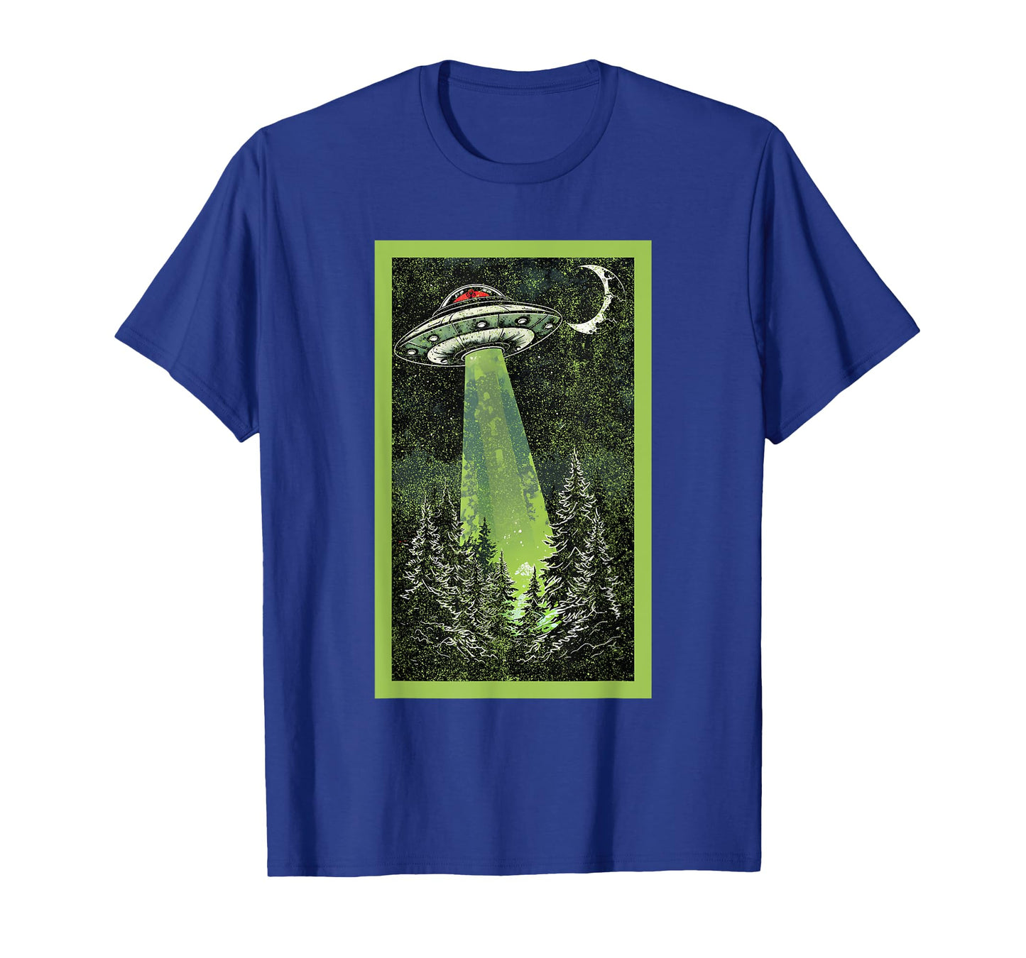 Vintage UFO Art Alien Abduction Graphic Flying Saucer Space T-Shirt