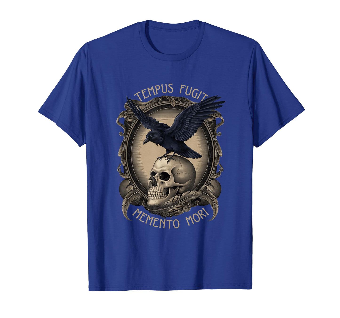 Memento Mori Life Raven Tempus Fugit Dark Gothic T-Shirt