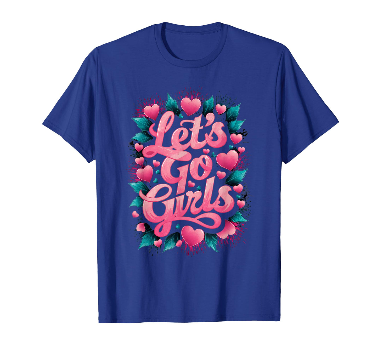 Let's Go Girls Retro Pink Cowgirl Western Music Women Girl T-Shirt