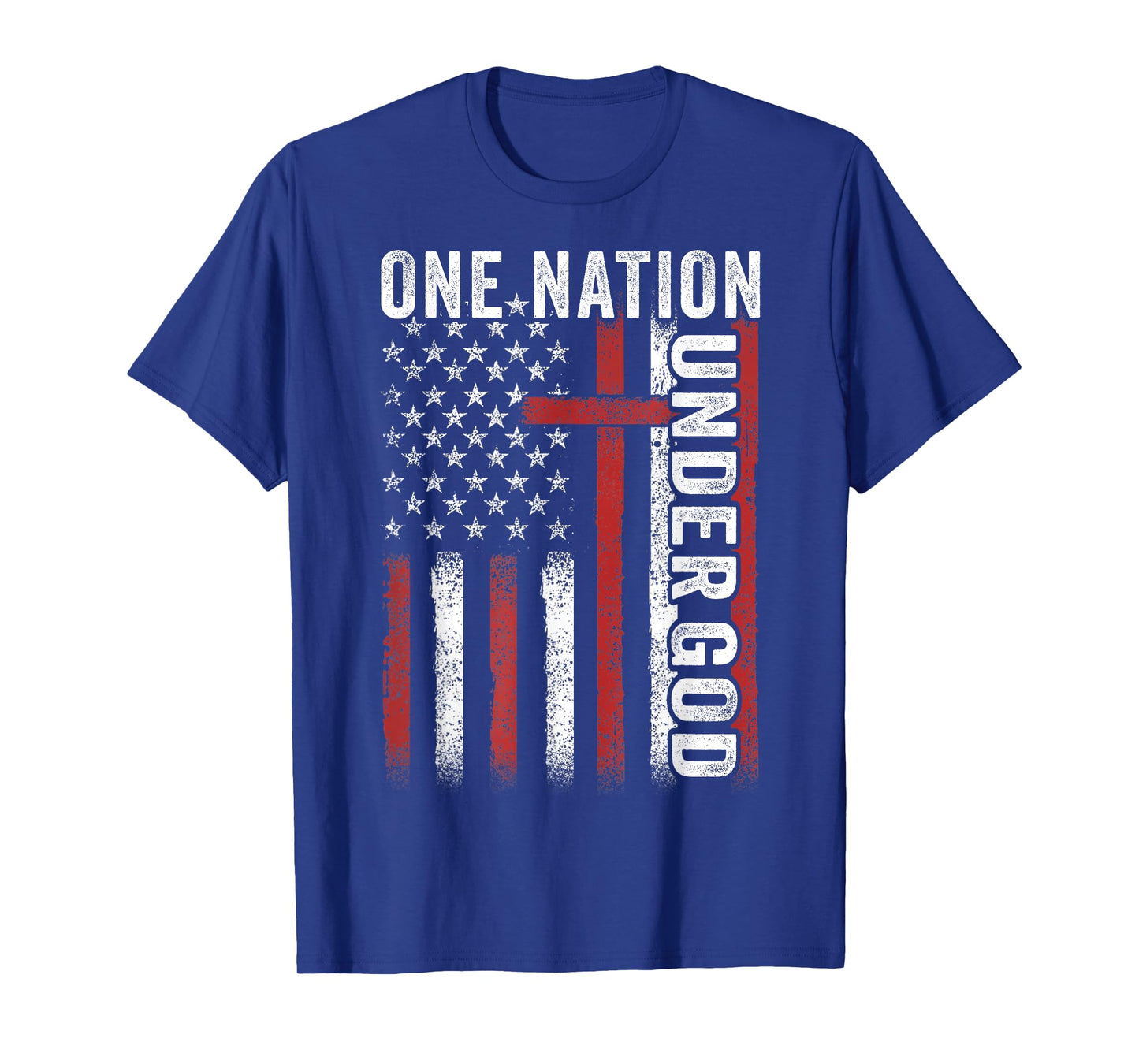 One Nation Under God Flag 4th Of July Patriotic Christian T-Shirt for Women Kids Men