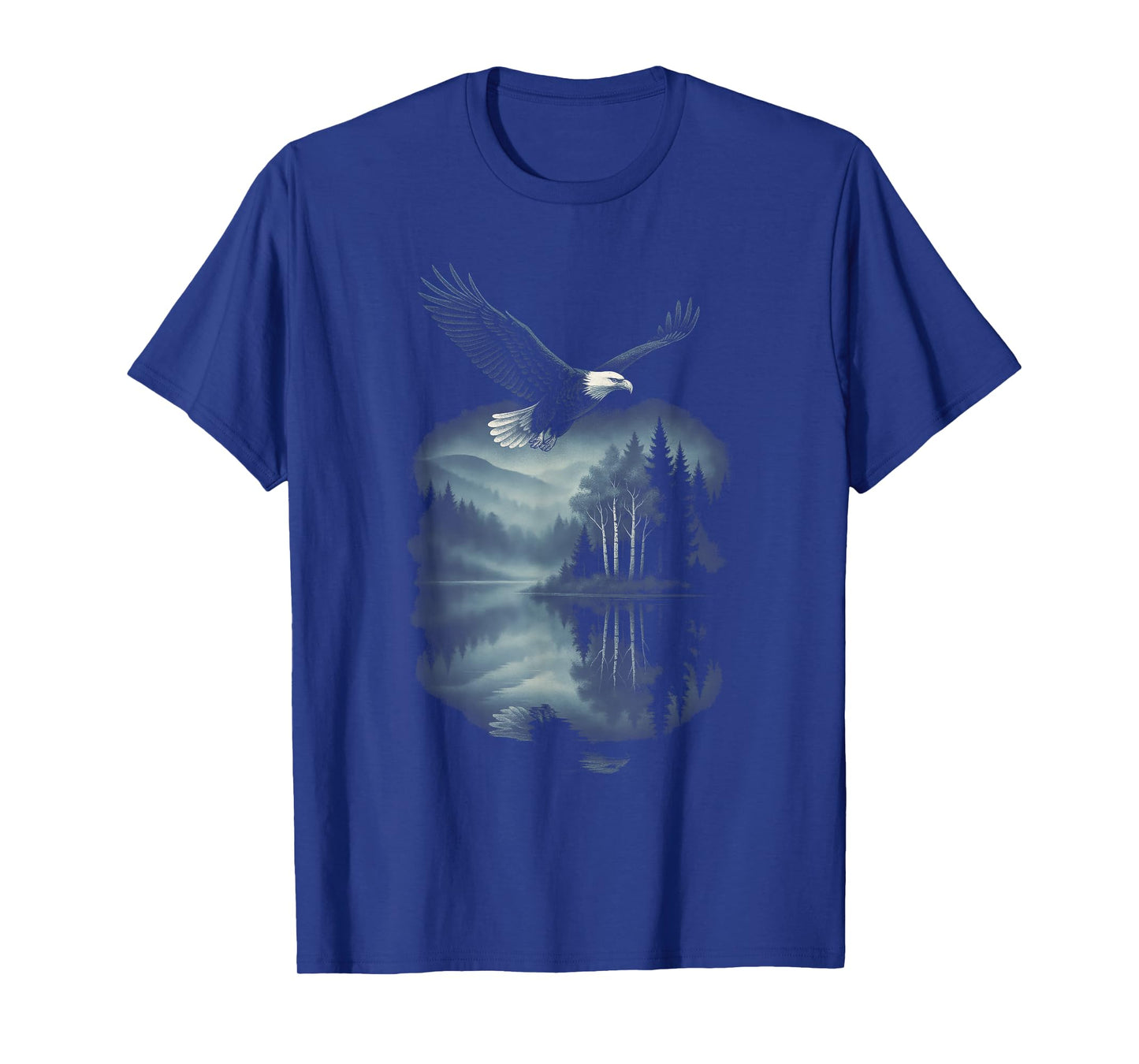 Eagle - Retro Wildlife Nature Scene Forest T-Shirt