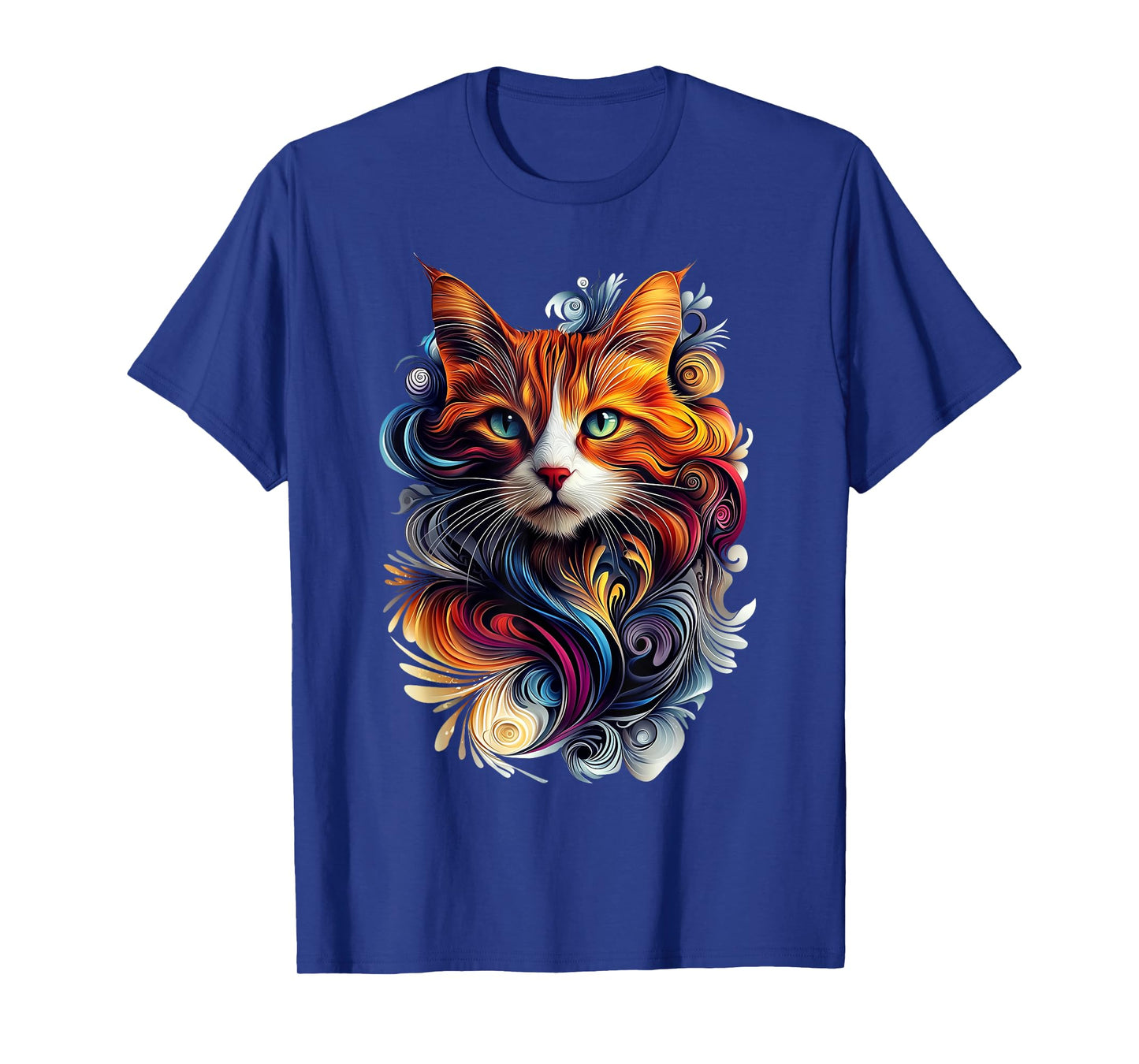 Cat Wildlife Nature Colorful Cat T-Shirt for Men Women Girls Kids