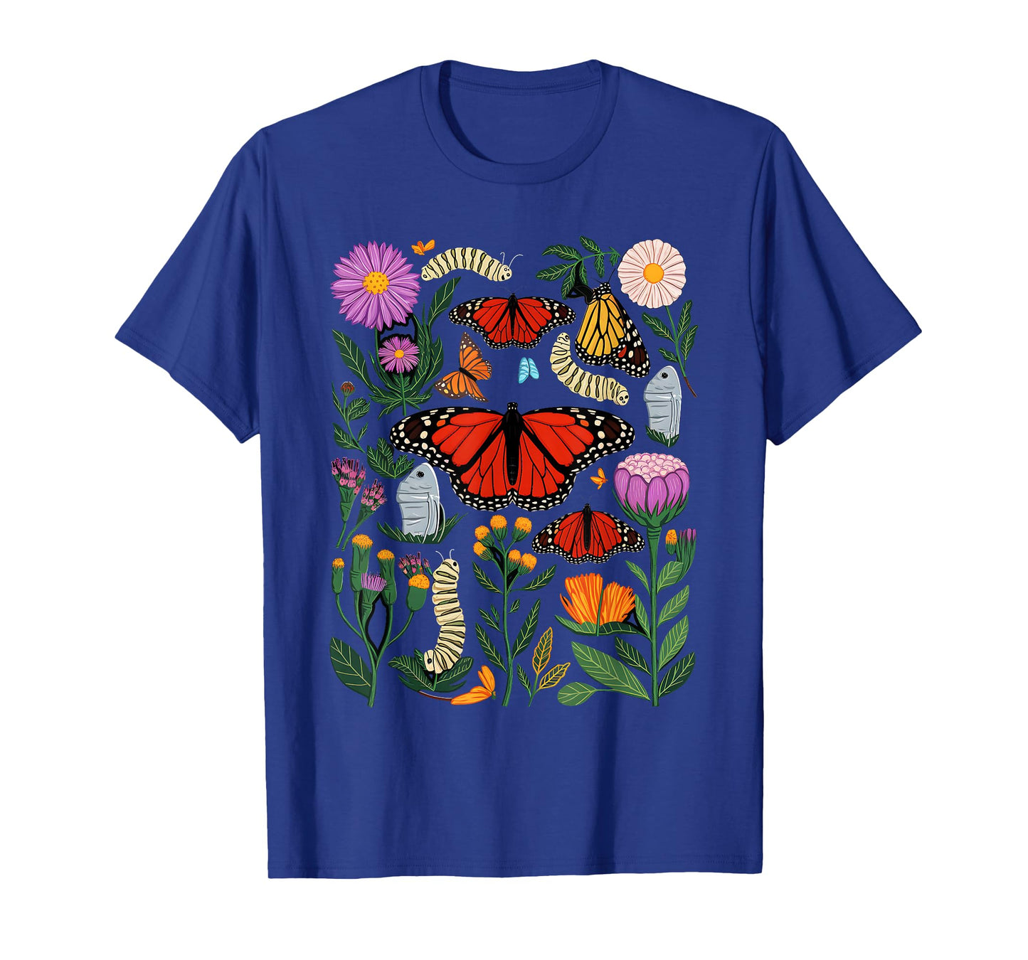 Monarch Butterfly Lover Life Cycle Metamorphosis Caterpillar T-Shirt
