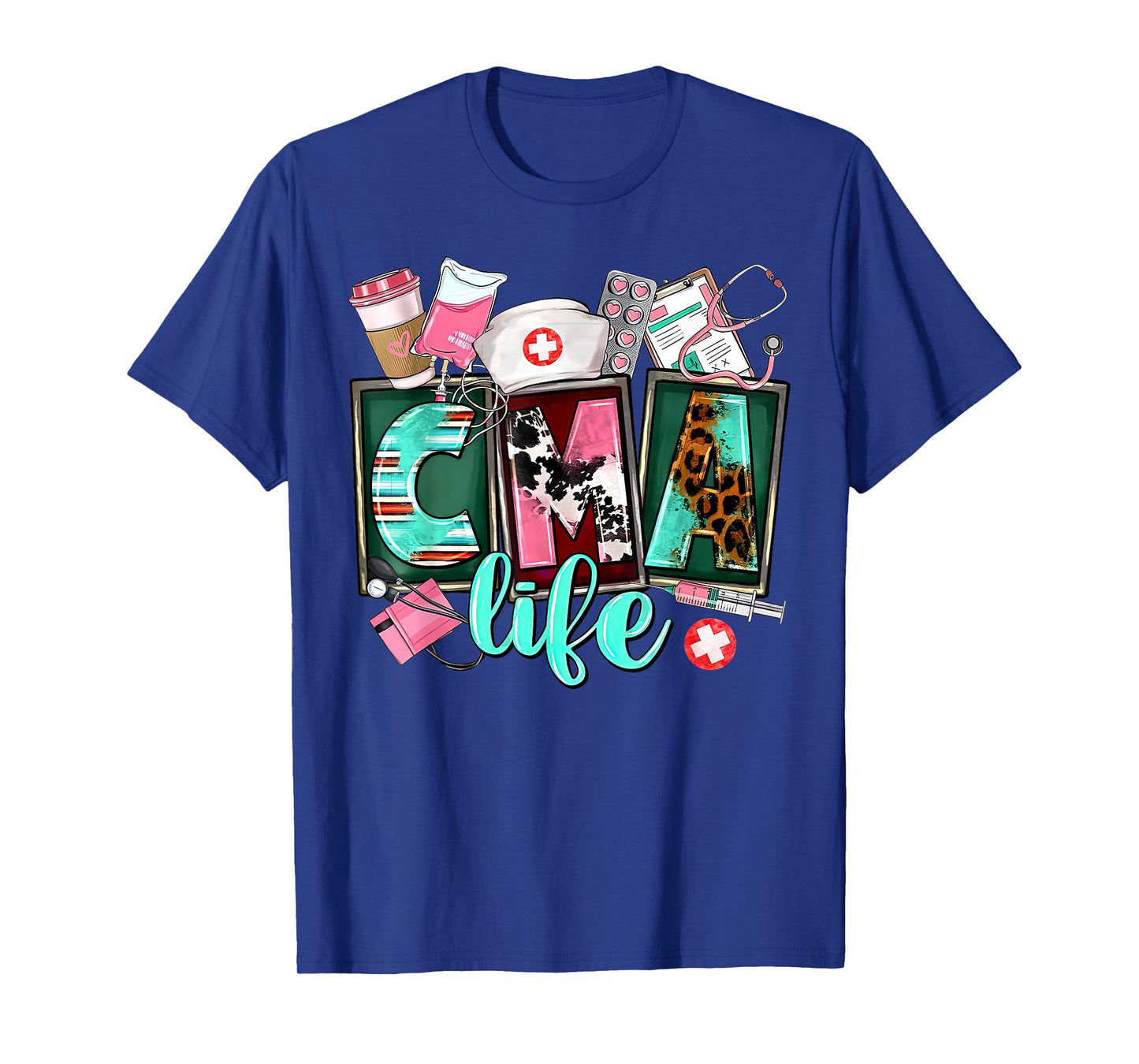 Groovy Leopard CMA Life Certified Medication Aide Nurse T-Shirt