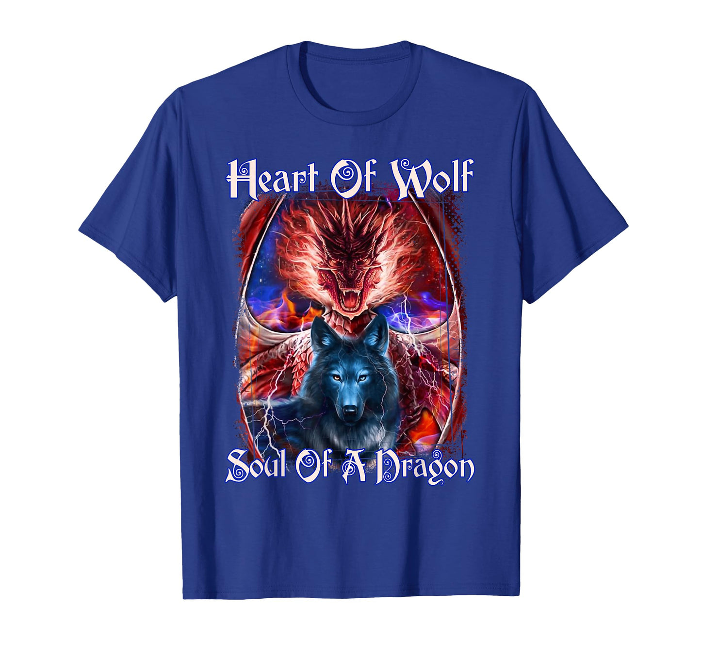 Heart Of Wolf Soul Of A Dragon T-Shirt