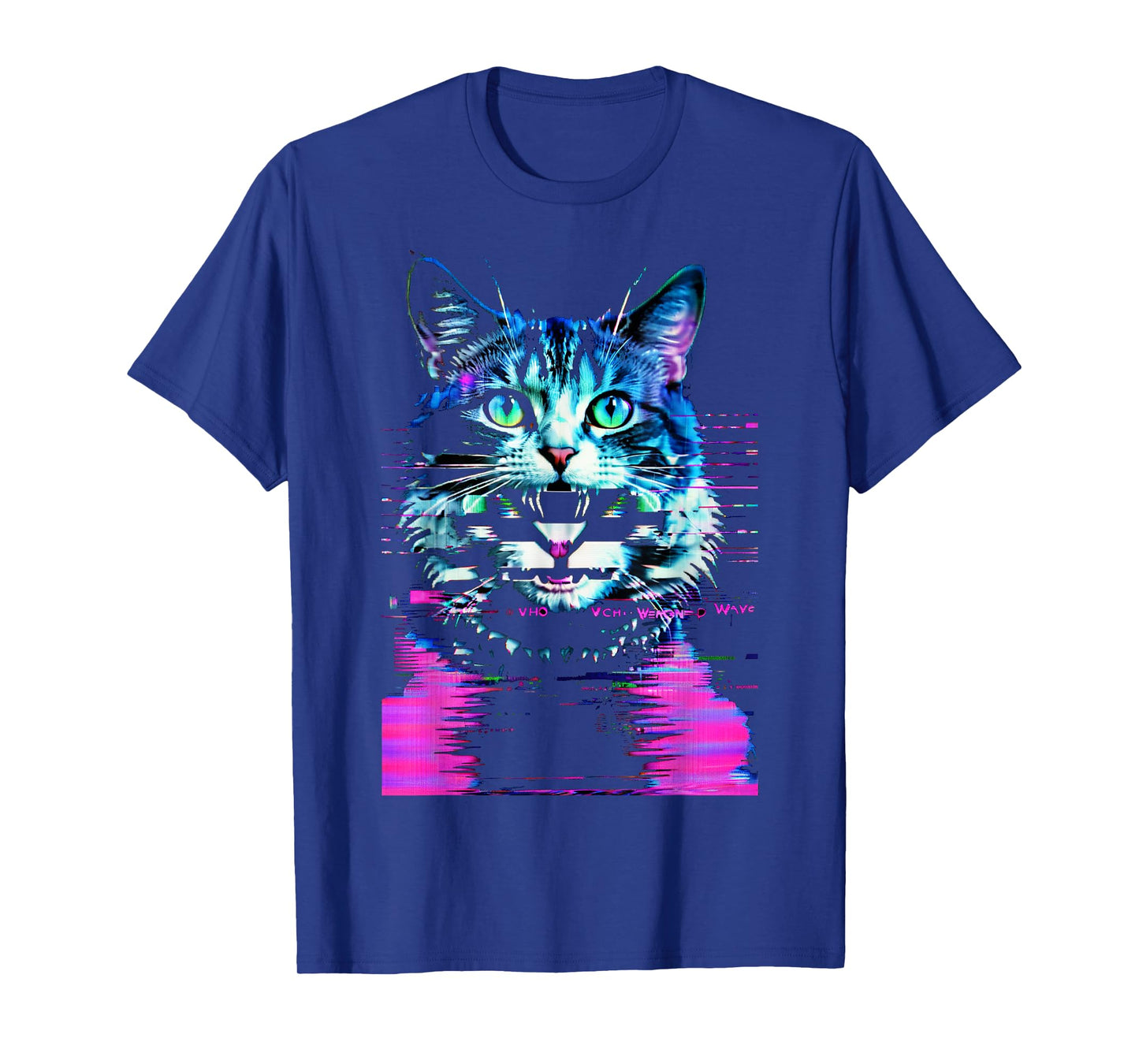 Weirdcore Cat Glitch Trippy Vaporwave Alt Harajuku Punk Men Women T-Shirt