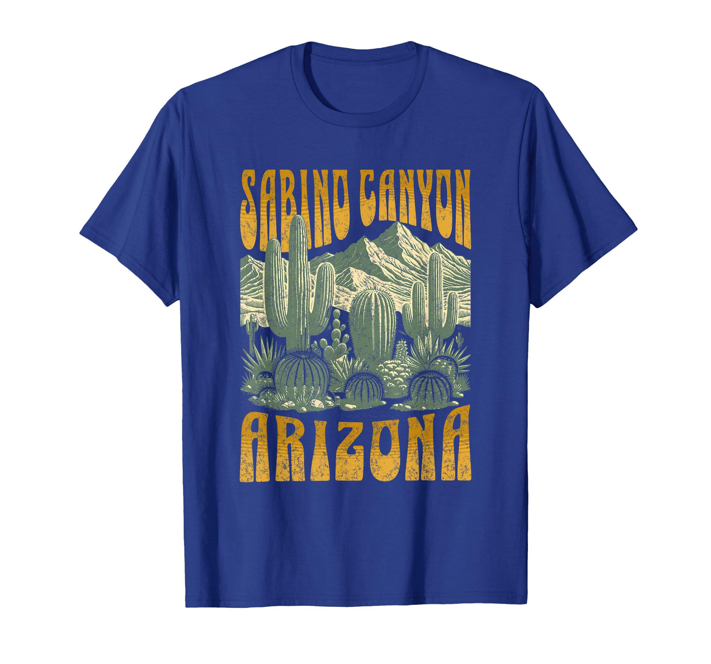 Sabino Canyon Arizona Cactus Retro Matching Family T-Shirt