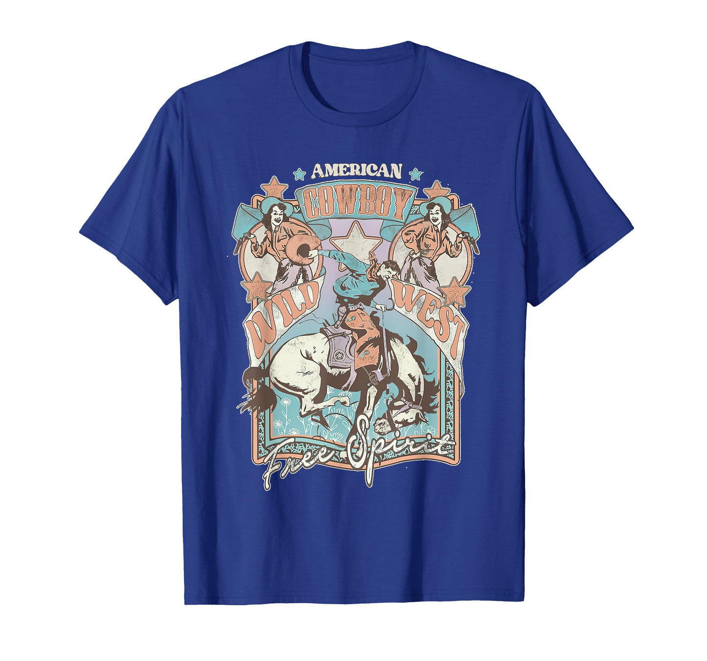 Western American Rodeo Cowboy Wild West Free Spirit T-Shirt