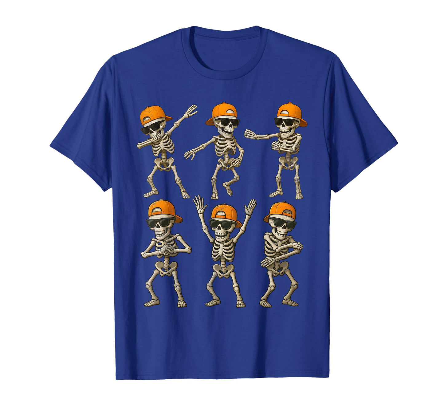 Funny Skeleton Dancing Crew Halloween Costume Boy Kids Mens T-Shirt
