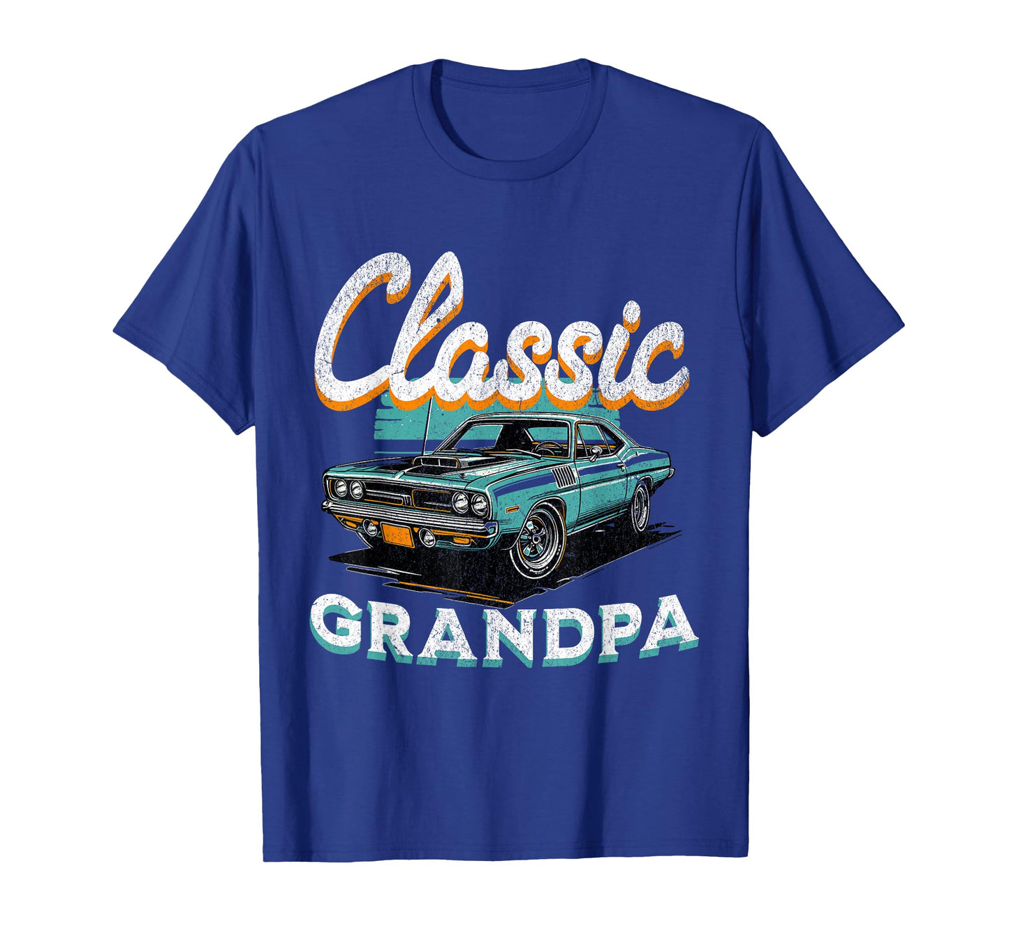 Vintage Funny Grandpa Classic Car Graphic Father's Day T-Shirt