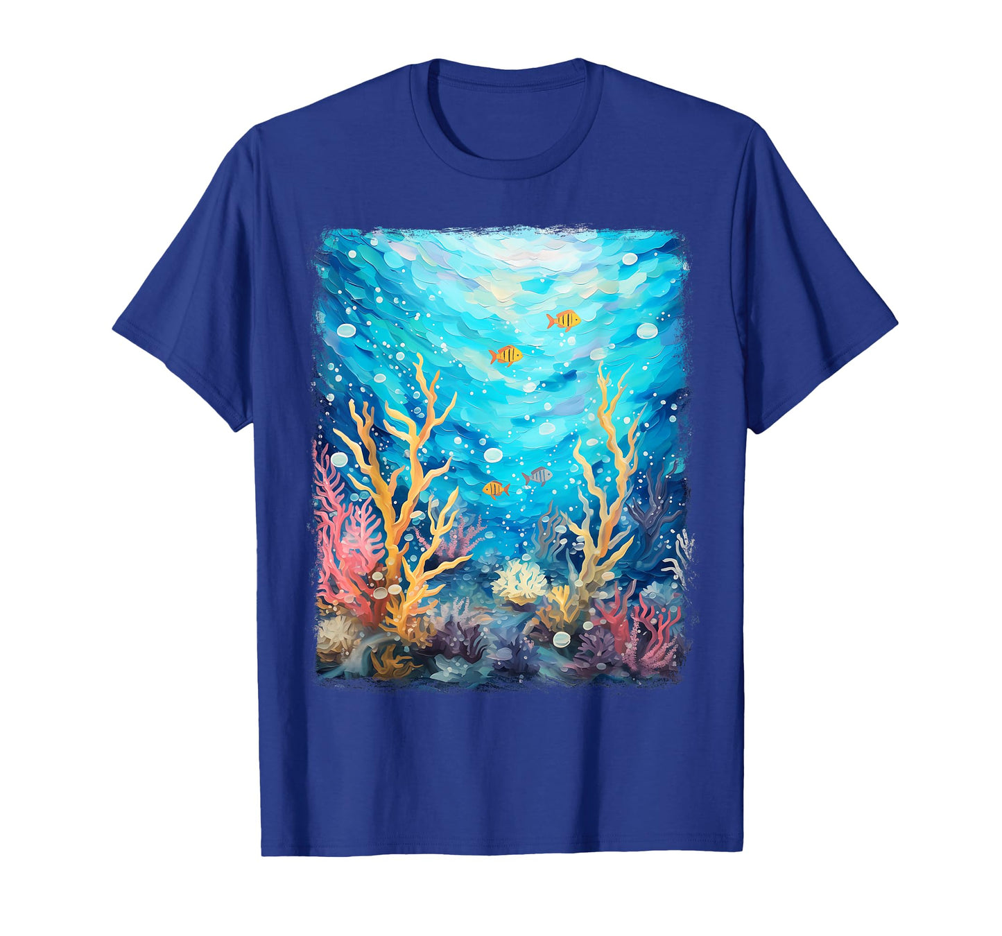 Coral Reef Sea Ocean Starry Night Painting T-Shirt