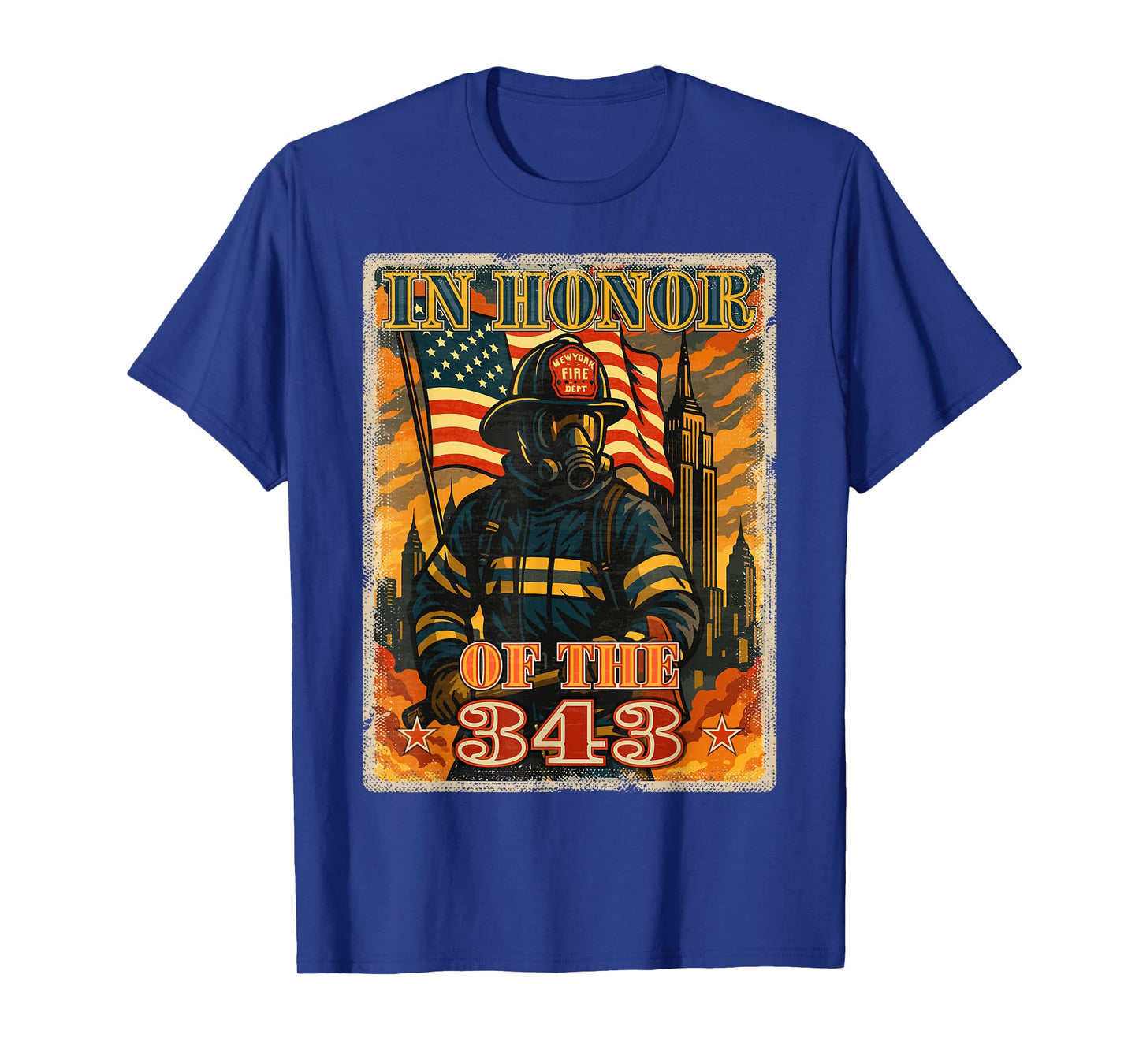 in Memory and Honor We Will Never Forget 343 Firefighter T-Shirt